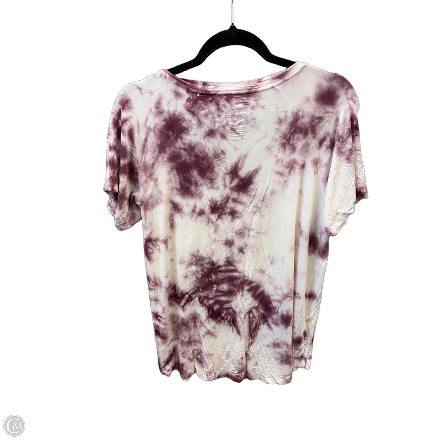 Top Short Sleeve By American Eagle In Tie Dye Print, Size: S
