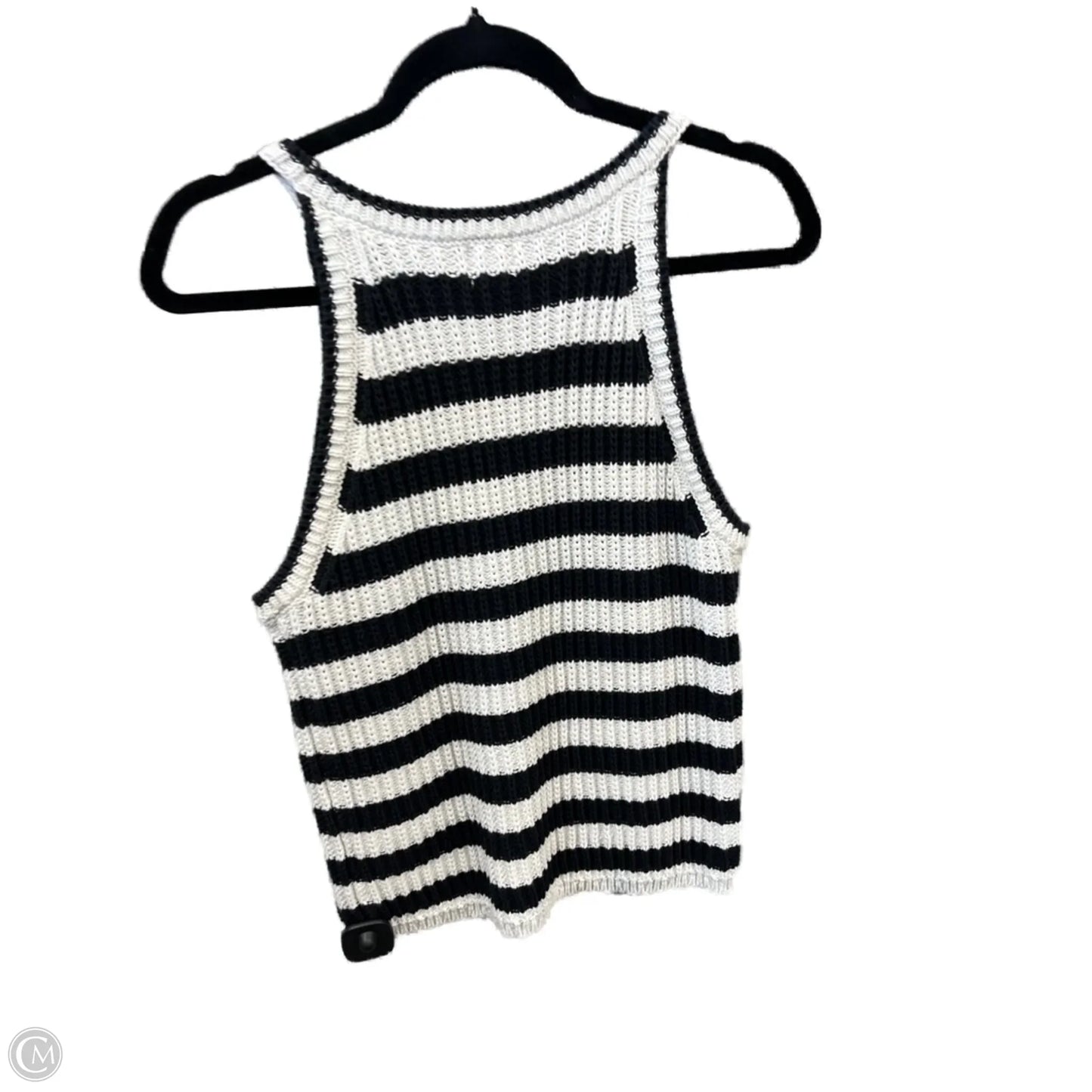 Sweater Short Sleeve By A New Day In Striped Pattern, Size: L