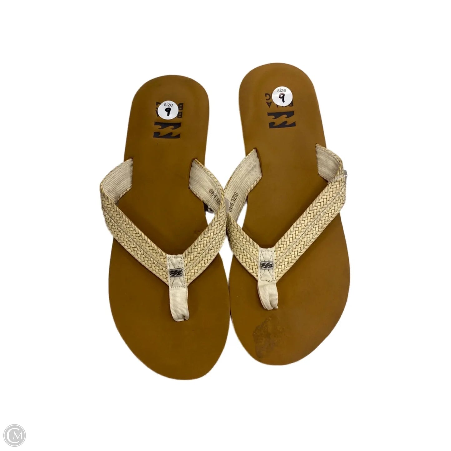 Sandals Flip Flops By Billabong In Cream, Size: 9