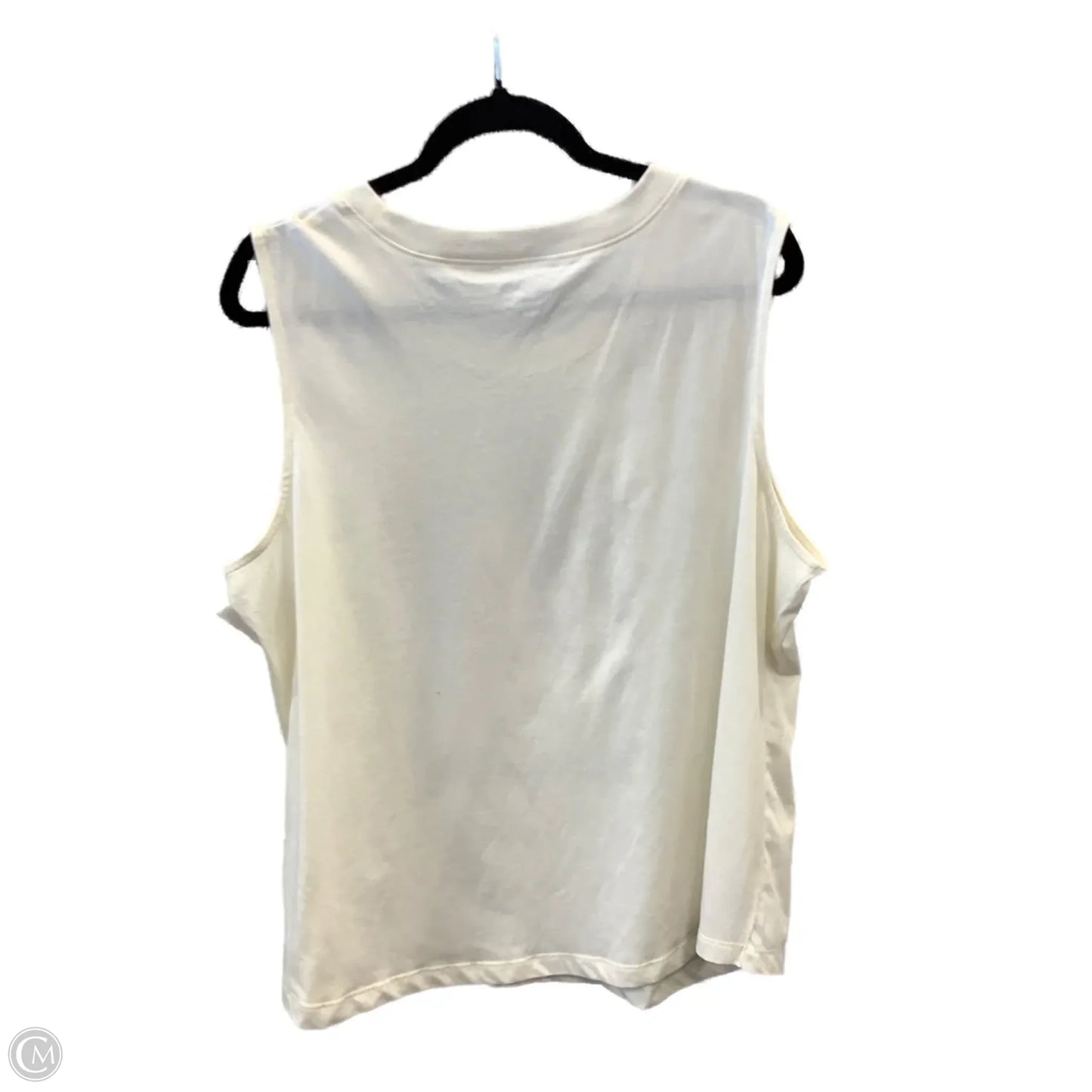 Top Sleeveless By Time And Tru In Cream, Size: 2x