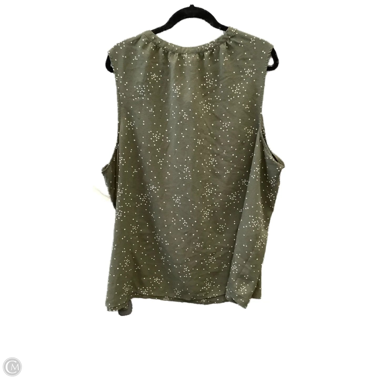 Top Sleeveless By Ava & Viv In Green, Size: 3x