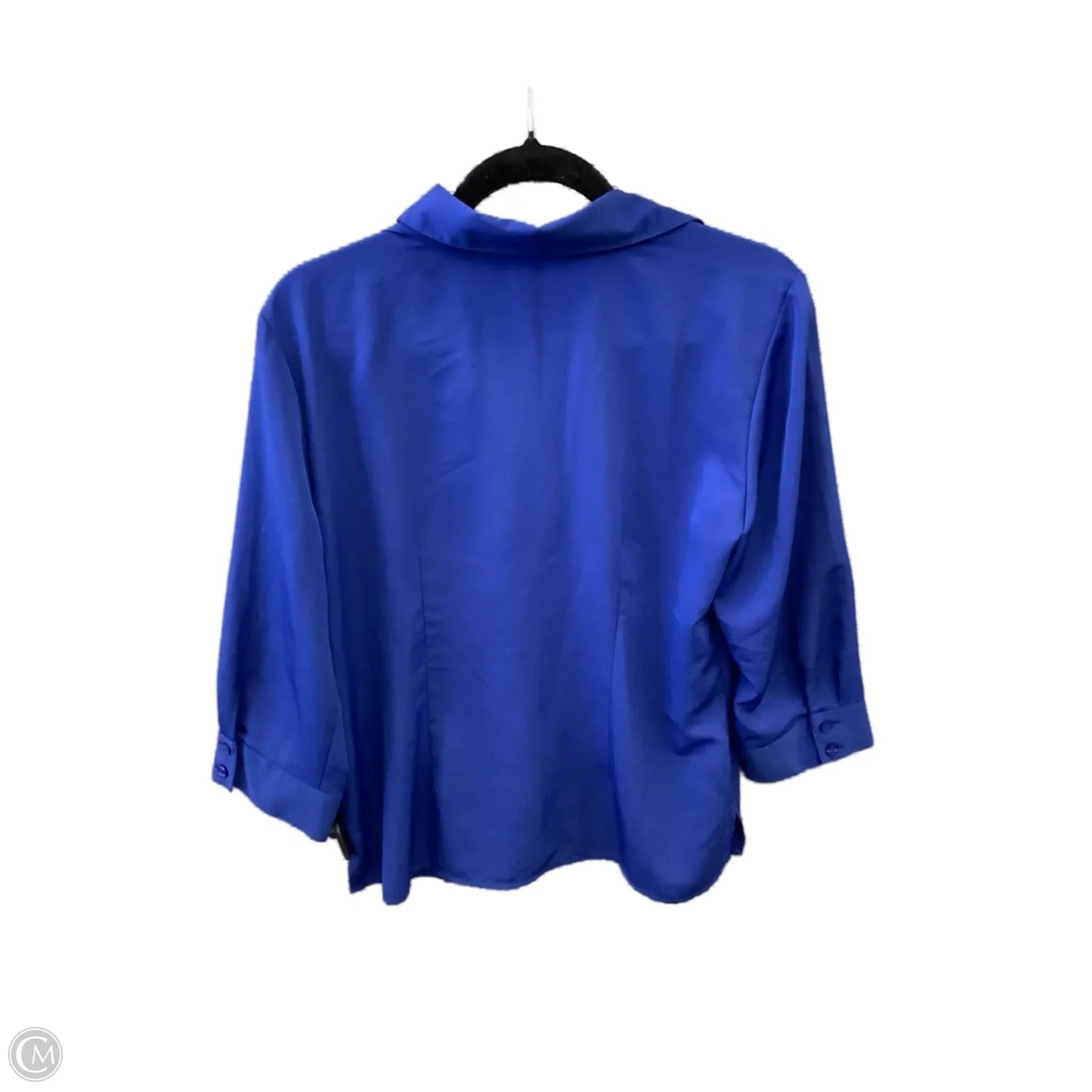 Top Long Sleeve By Notations In Blue, Size: M