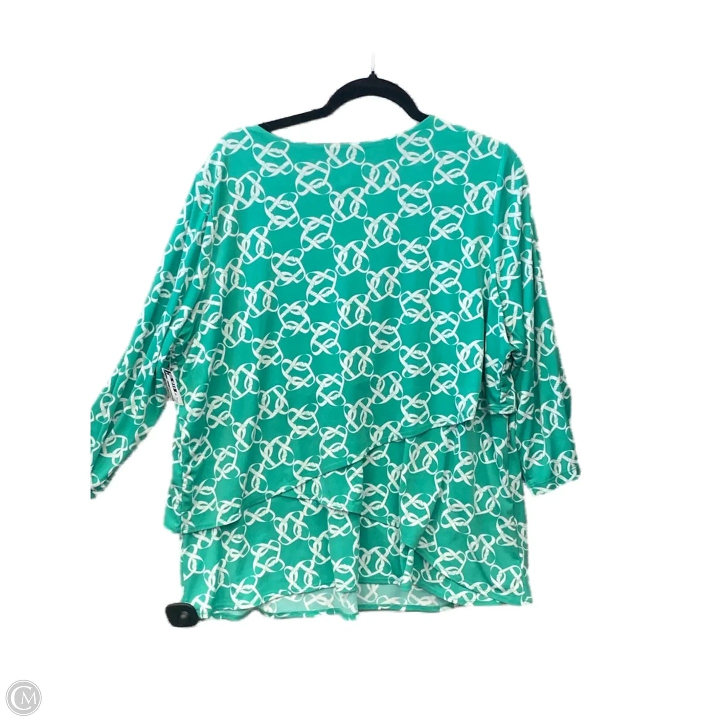 Top Long Sleeve By Susan Graver In Green, Size: Xl