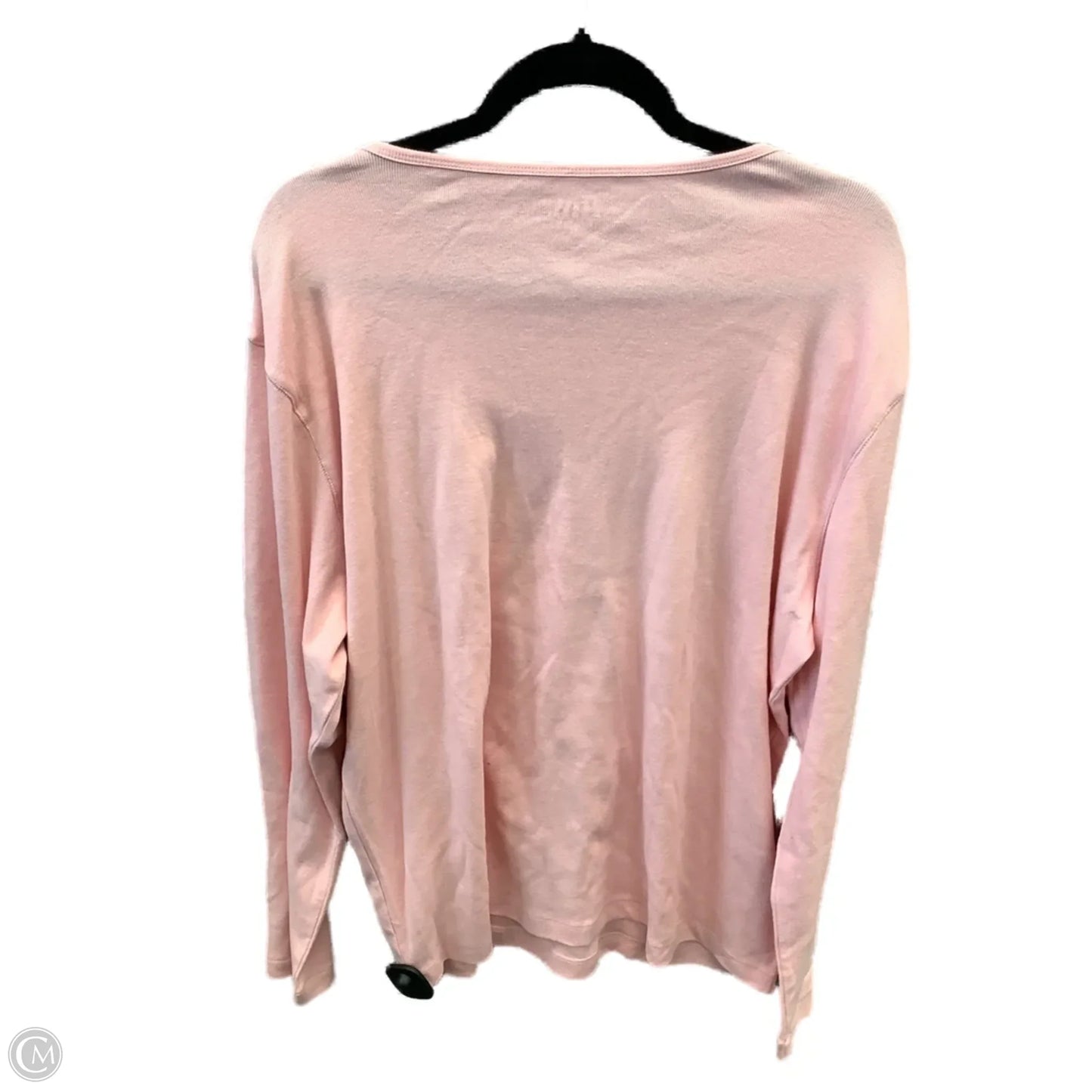 Top Long Sleeve Basic By Falls Creek In Pink, Size: 2x