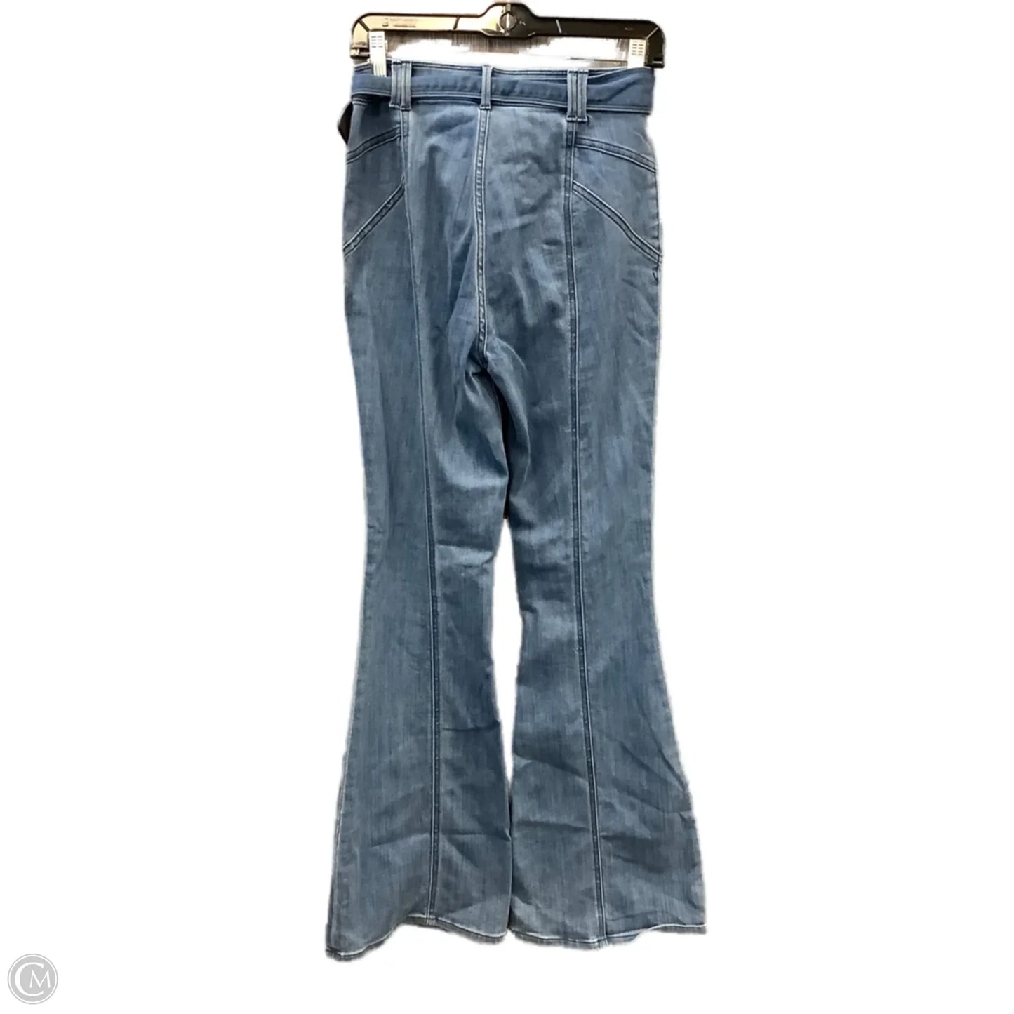 Jeans Flared By Express In Blue Denim, Size: 4