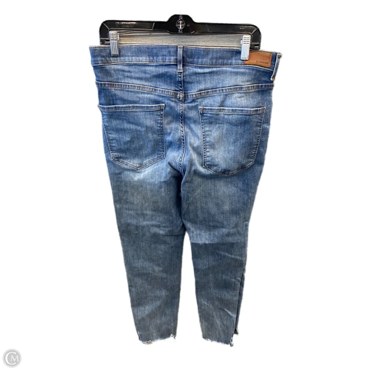 Jeans Skinny By Express In Blue Denim, Size: 14