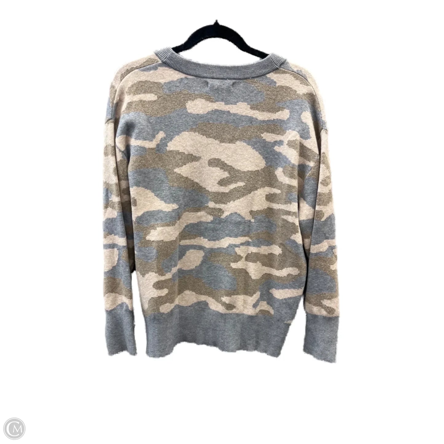 Sweater Cardigan By Christian Siriano In Camouflage Print, Size: M