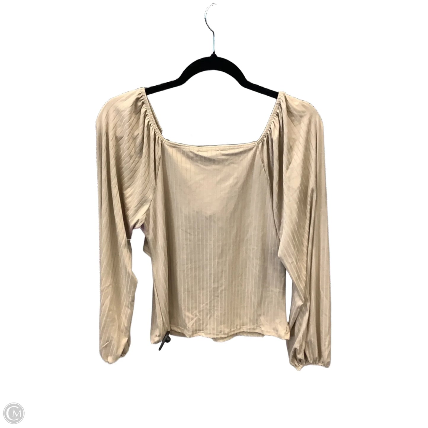 Top Long Sleeve By White Birch In Tan, Size: M