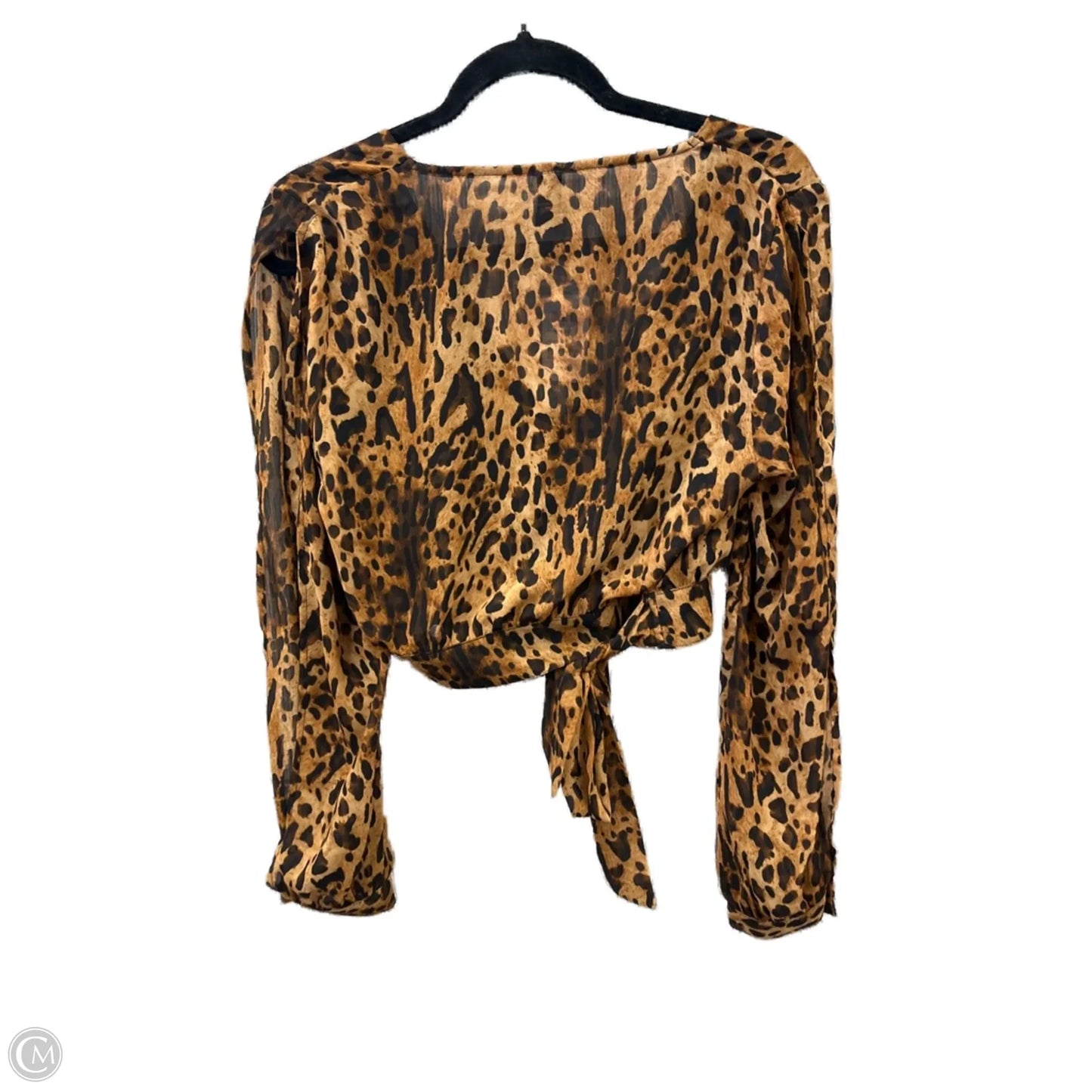 Blouse Long Sleeve By Windsor In Animal Print, Size: L