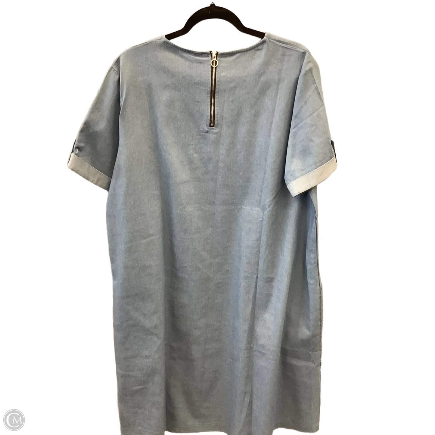 Dress Casual Midi By Cmf In Blue Denim, Size: Xxl