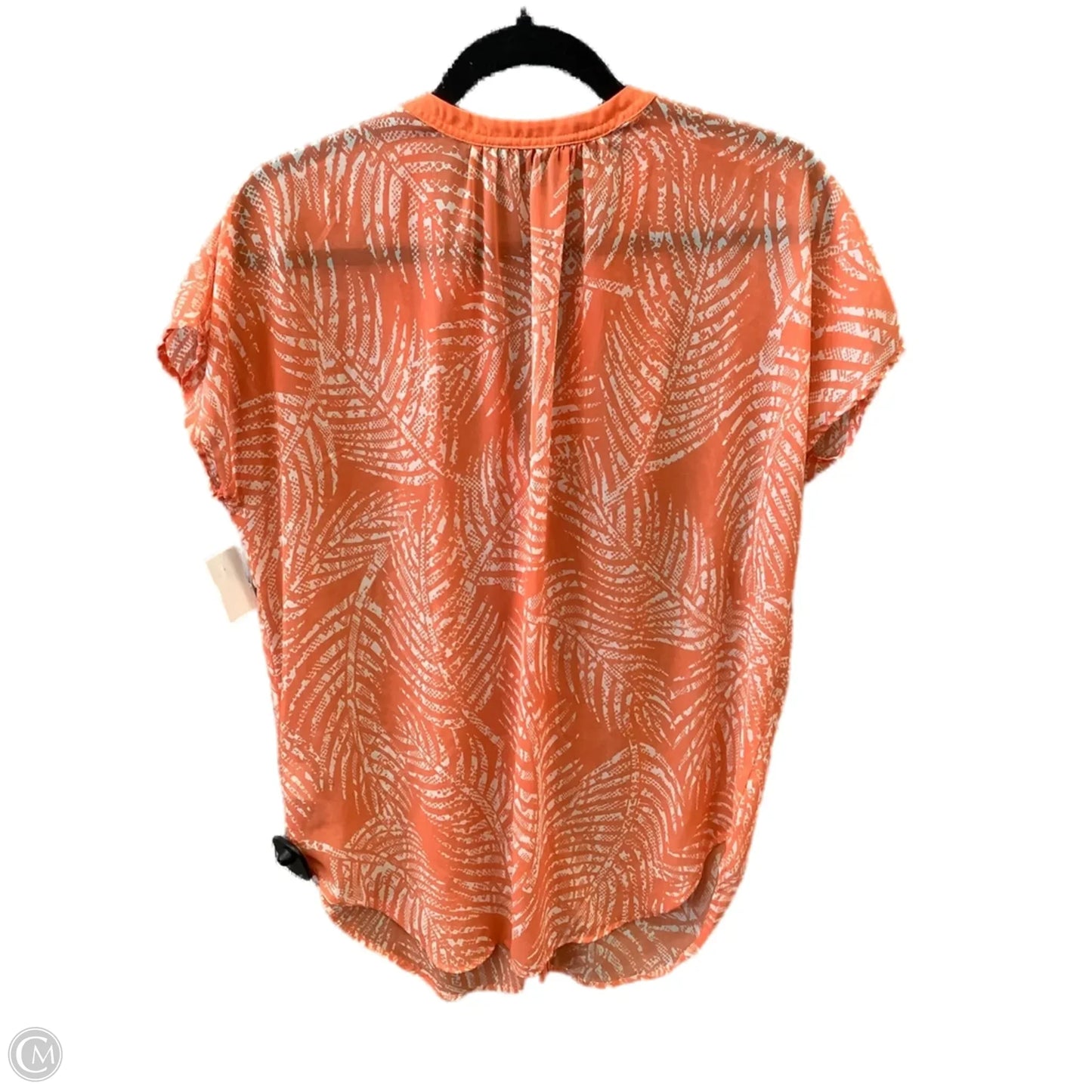 Top Short Sleeve By Banana Republic In Orange, Size: S