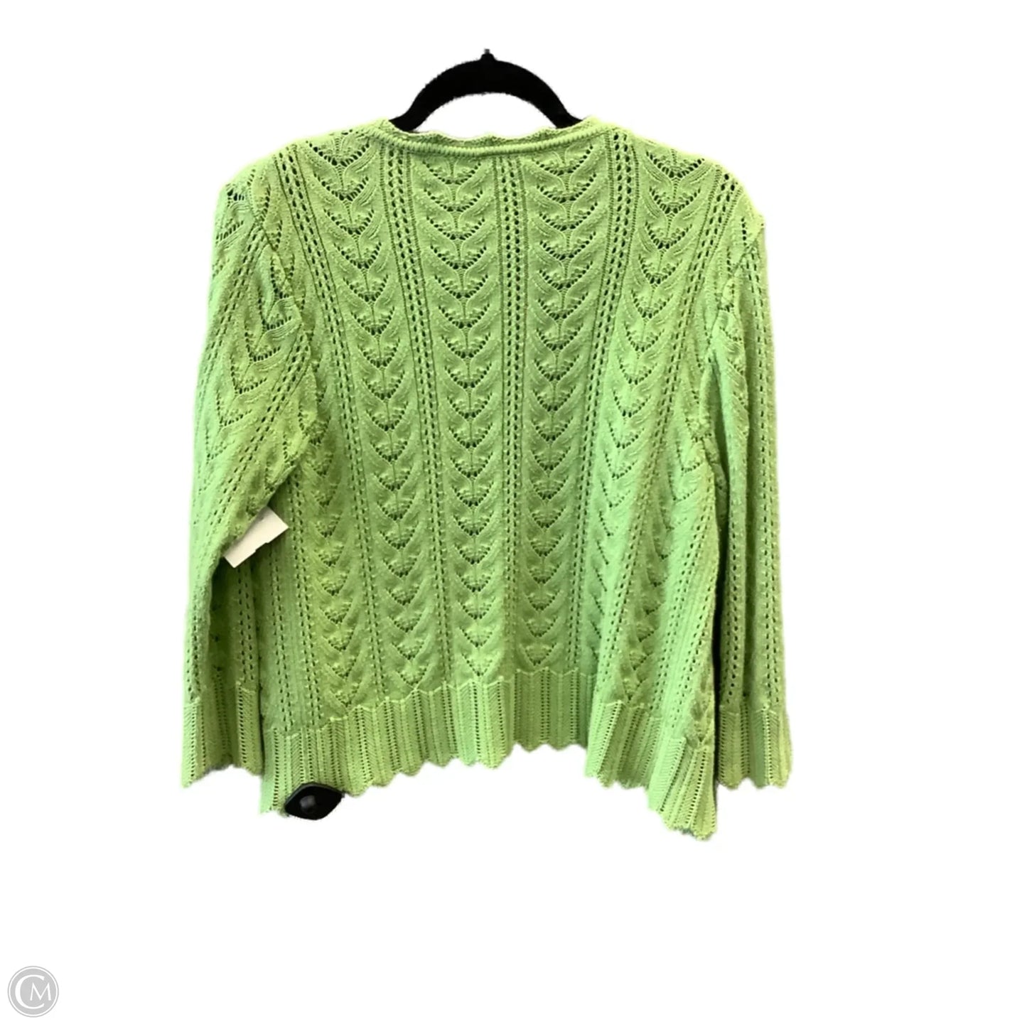 Sweater Cardigan By Clothes Mentor In Green, Size: M