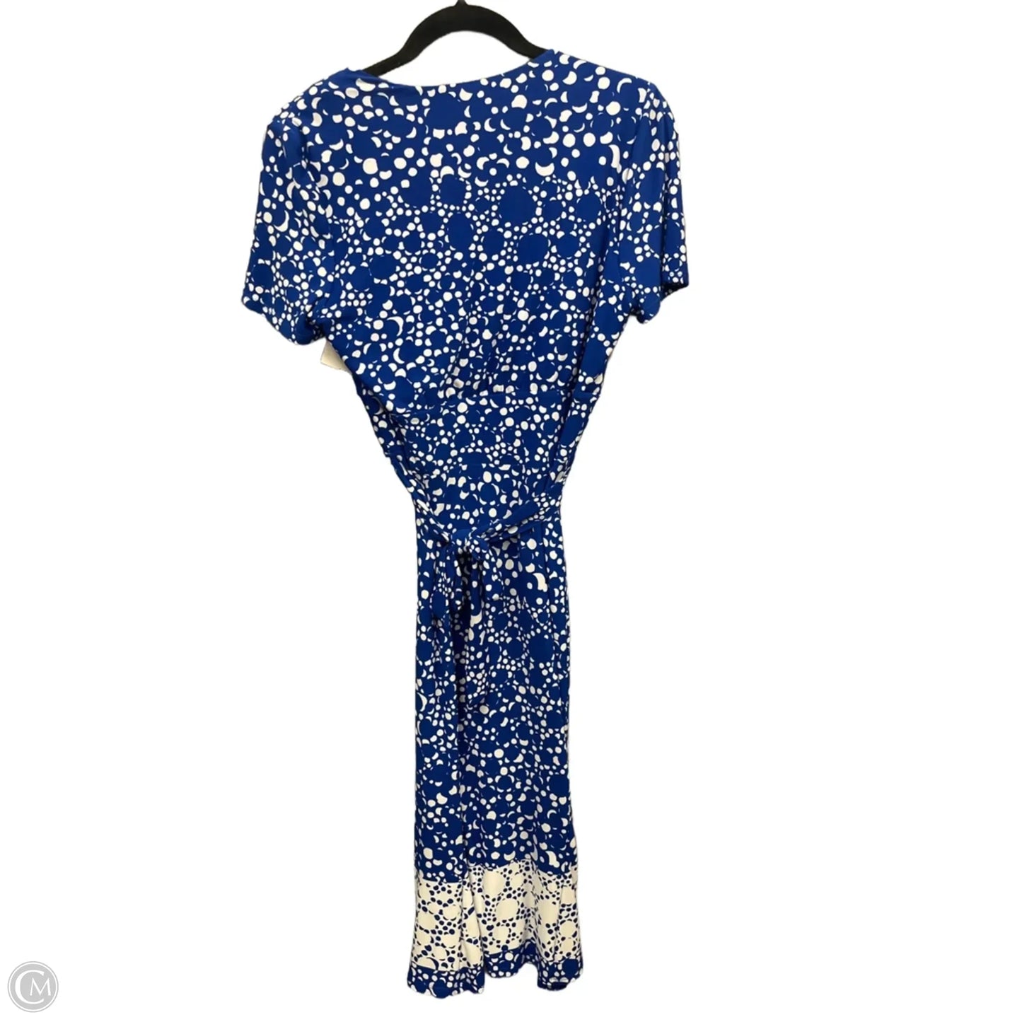 Dress Casual Midi By Julian Taylor In Blue & White, Size: S