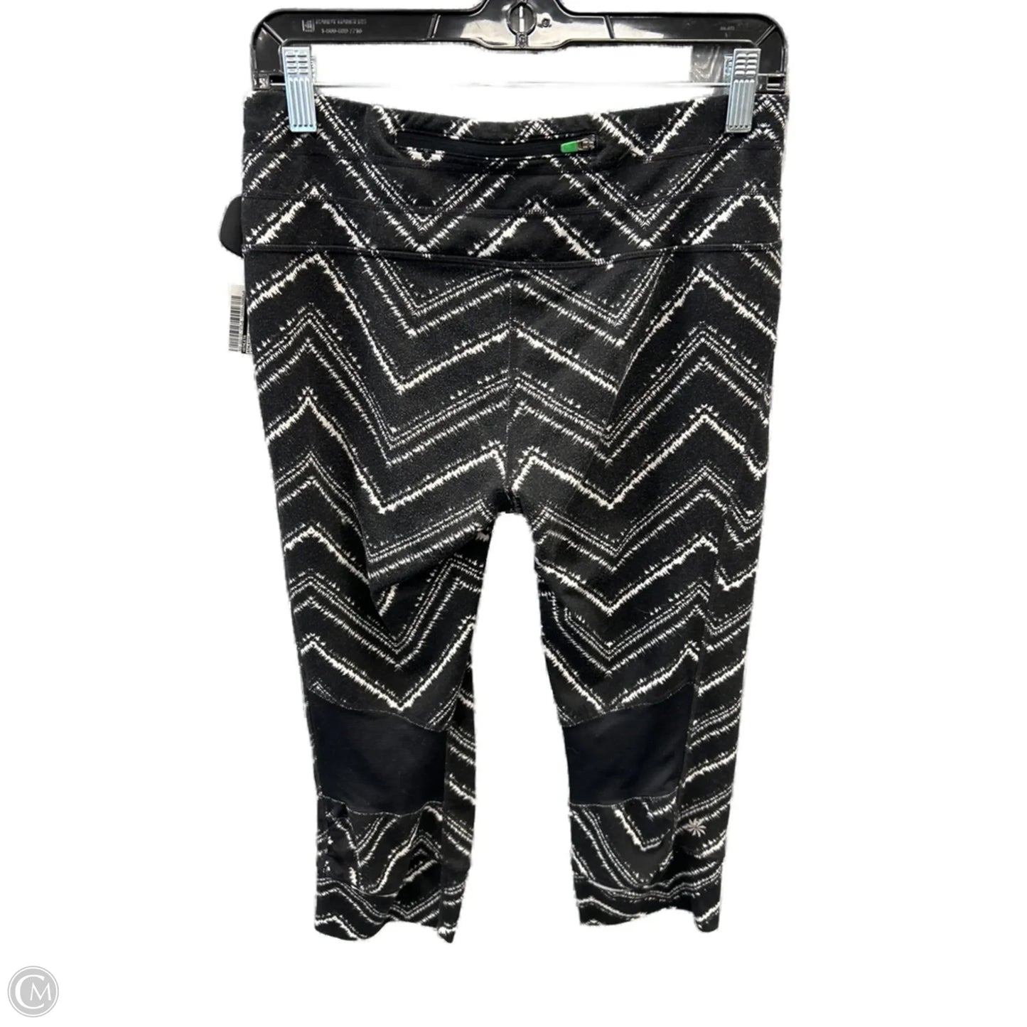 Athletic Capris By Athleta In Black & White, Size: M