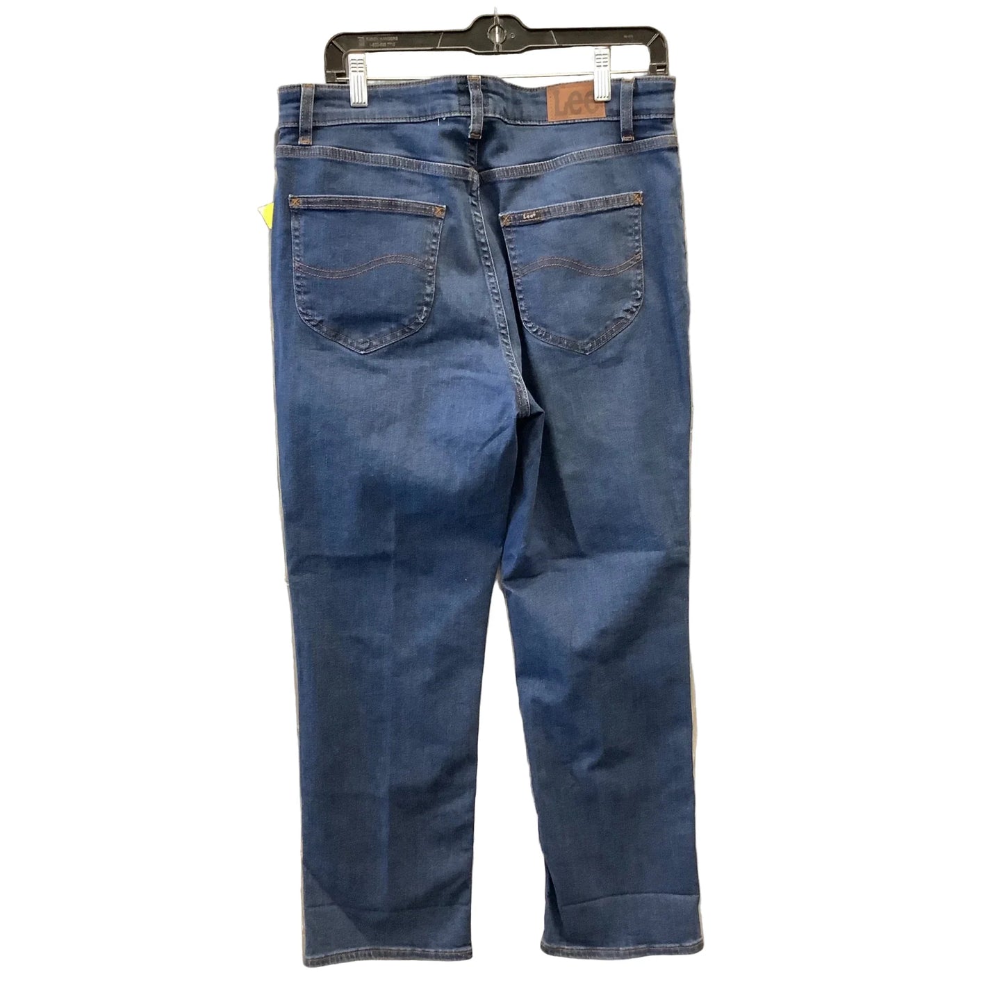 Jeans Straight By Lee In Blue Denim, Size: 14