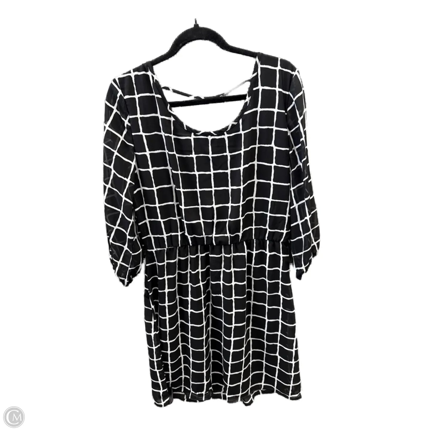 Dress Casual Midi By Maurices In Black & White, Size: L