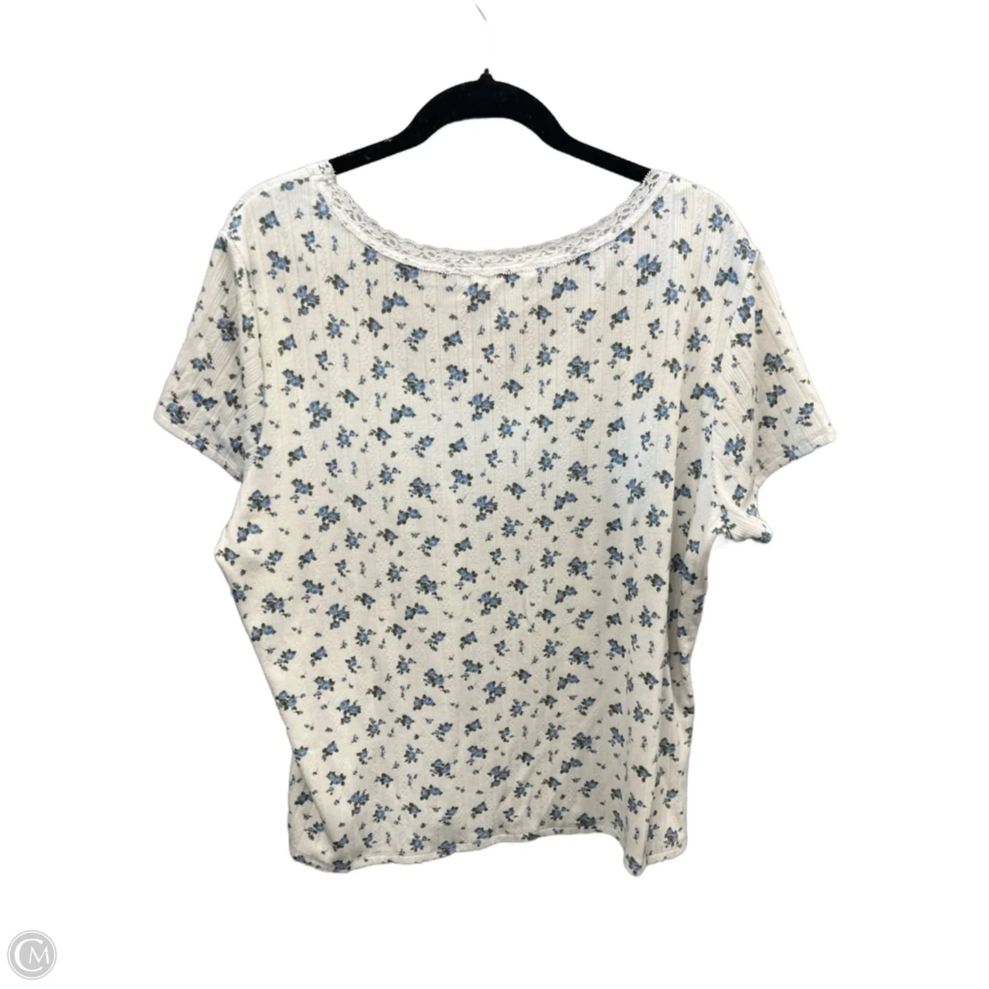 Top Short Sleeve By Ultra Flirt In White, Size: 3x