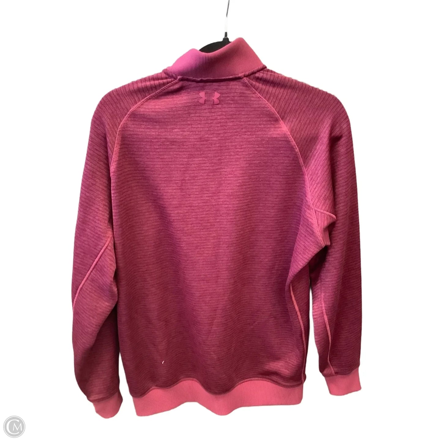 Athletic Top Long Sleeve Collar By Under Armour In Pink, Size: L