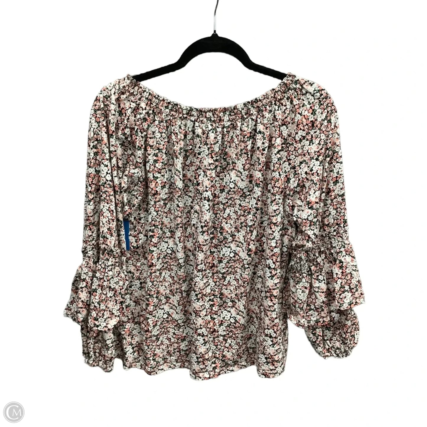 Top Long Sleeve By Lauren By Ralph Lauren In Floral Print, Size: Xl