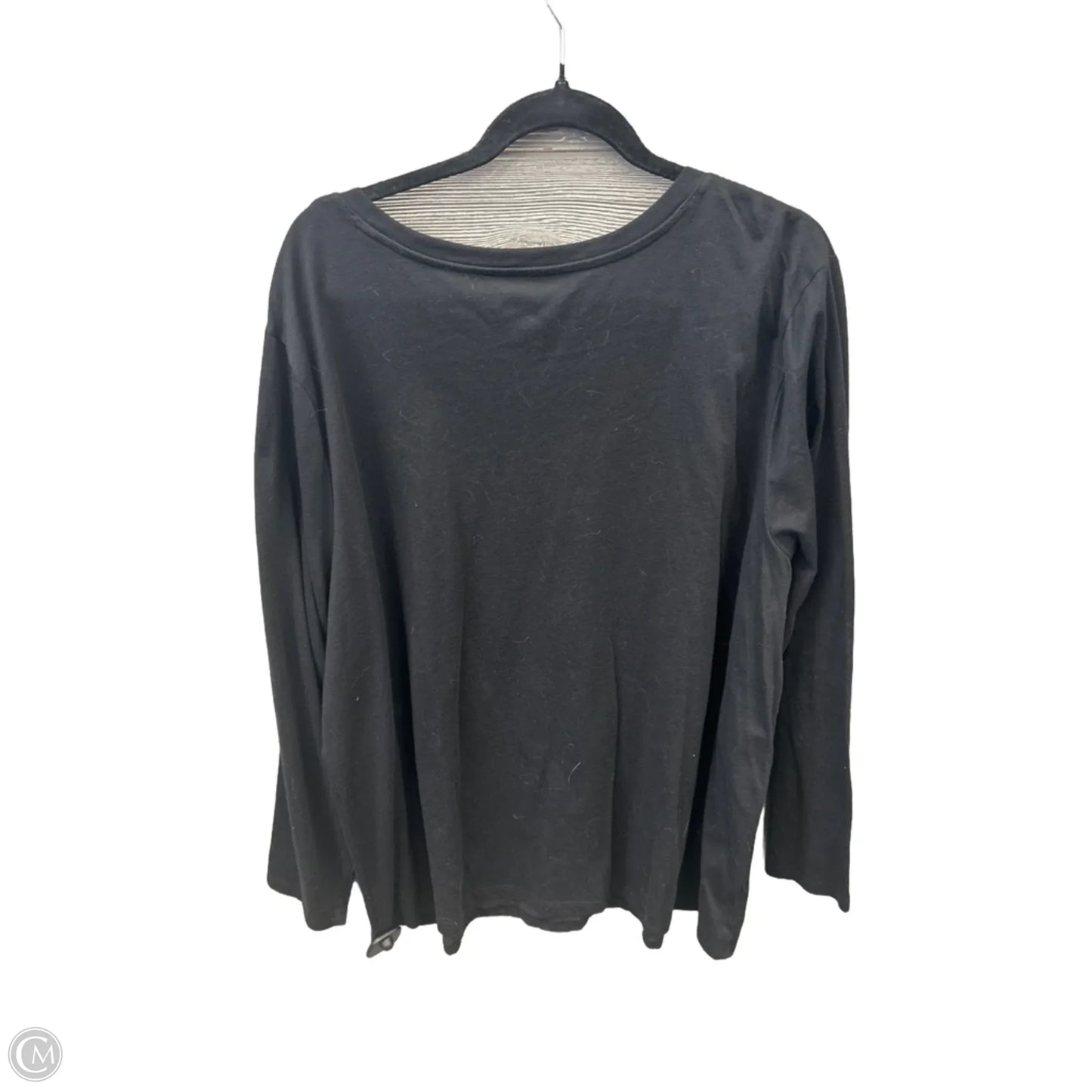Top Long Sleeve By Sonoma In Black, Size: 3x