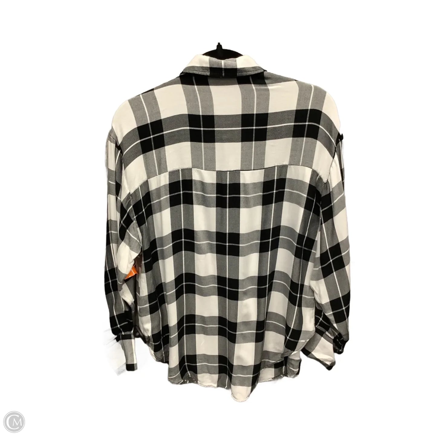 Top Long Sleeve By Express In Black & White, Size: S