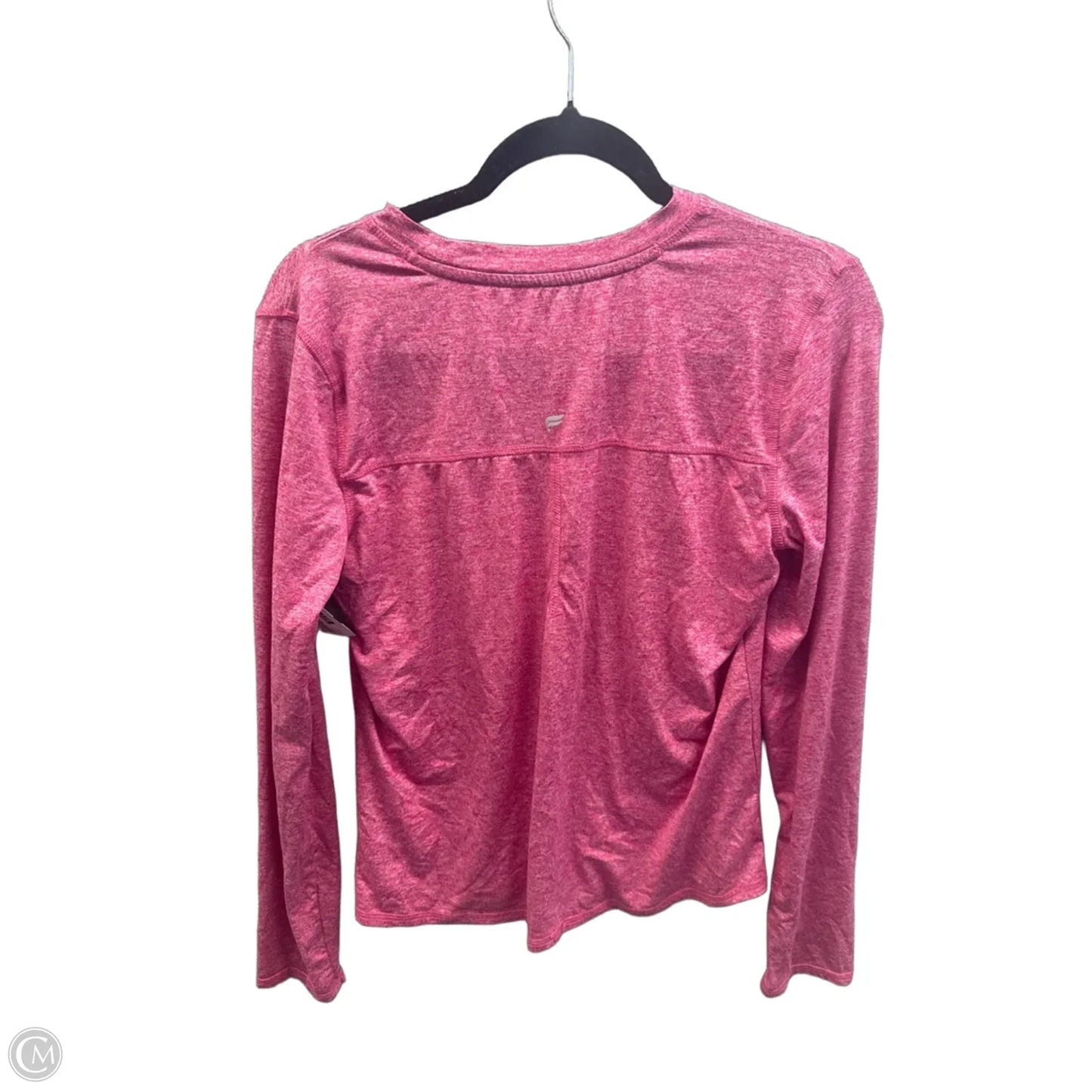 Athletic Top Long Sleeve Crewneck By Fabletics In Maroon, Size: M
