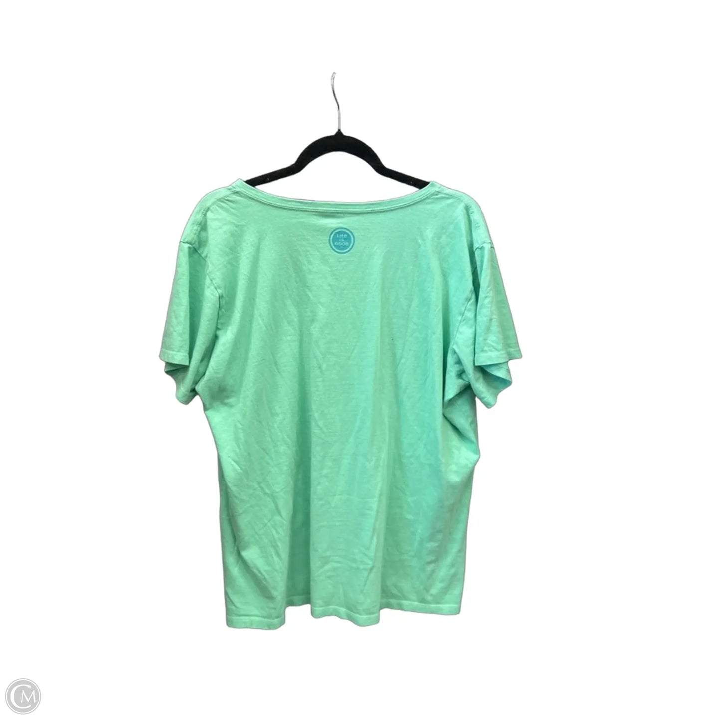 Top Short Sleeve By Life Is Good In Green, Size: Xxl