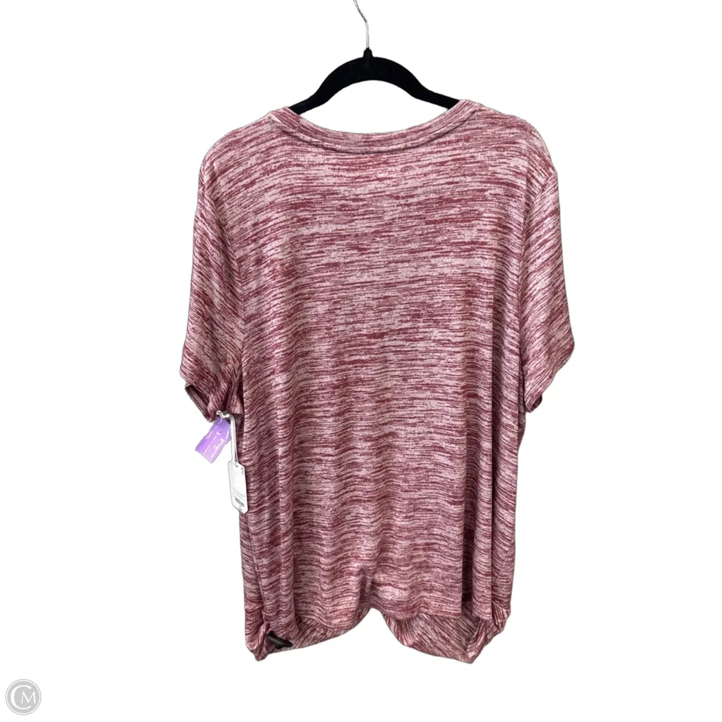 Top Short Sleeve By Stylus In Red, Size: 1x