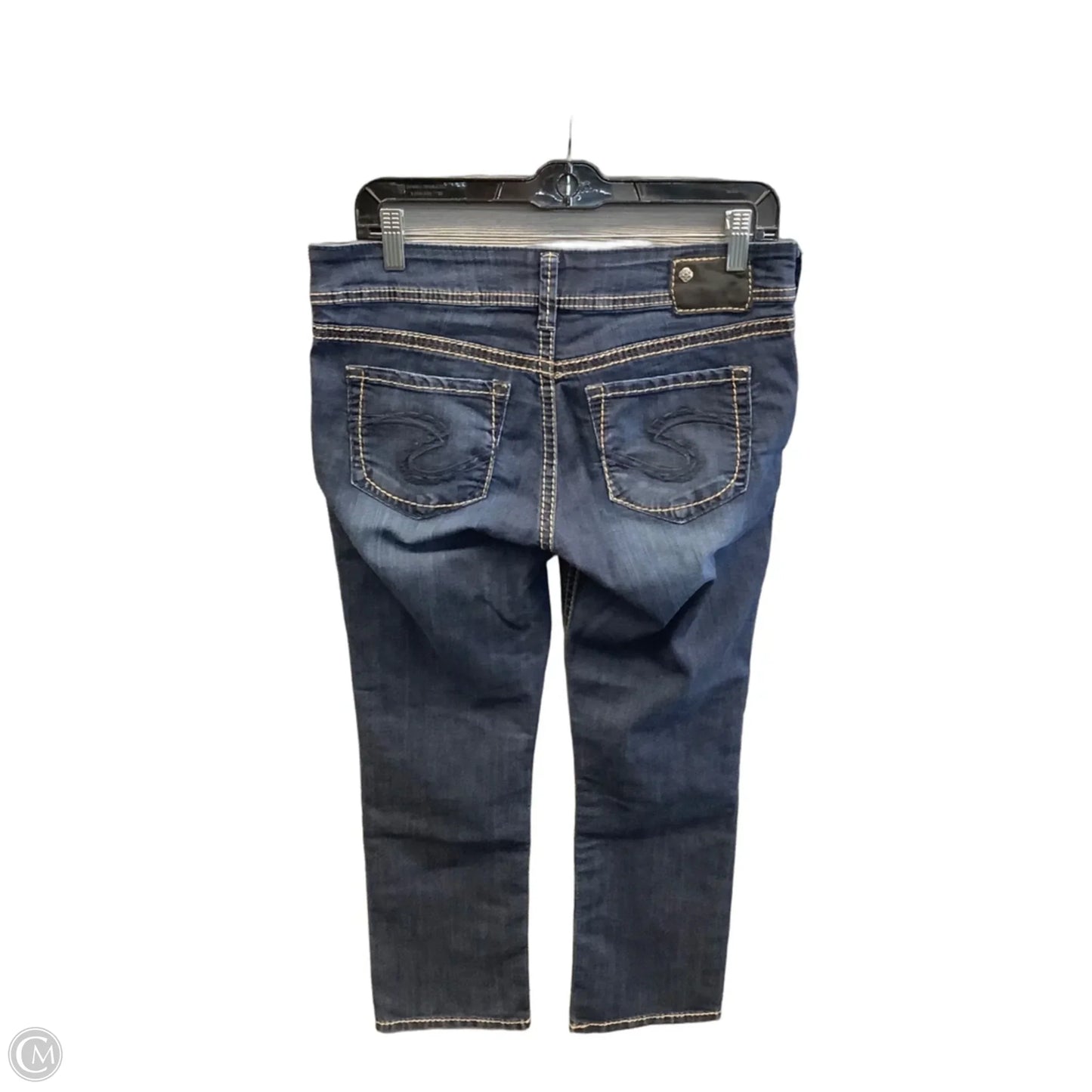 Jeans Cropped By Silver In Blue Denim, Size: 8