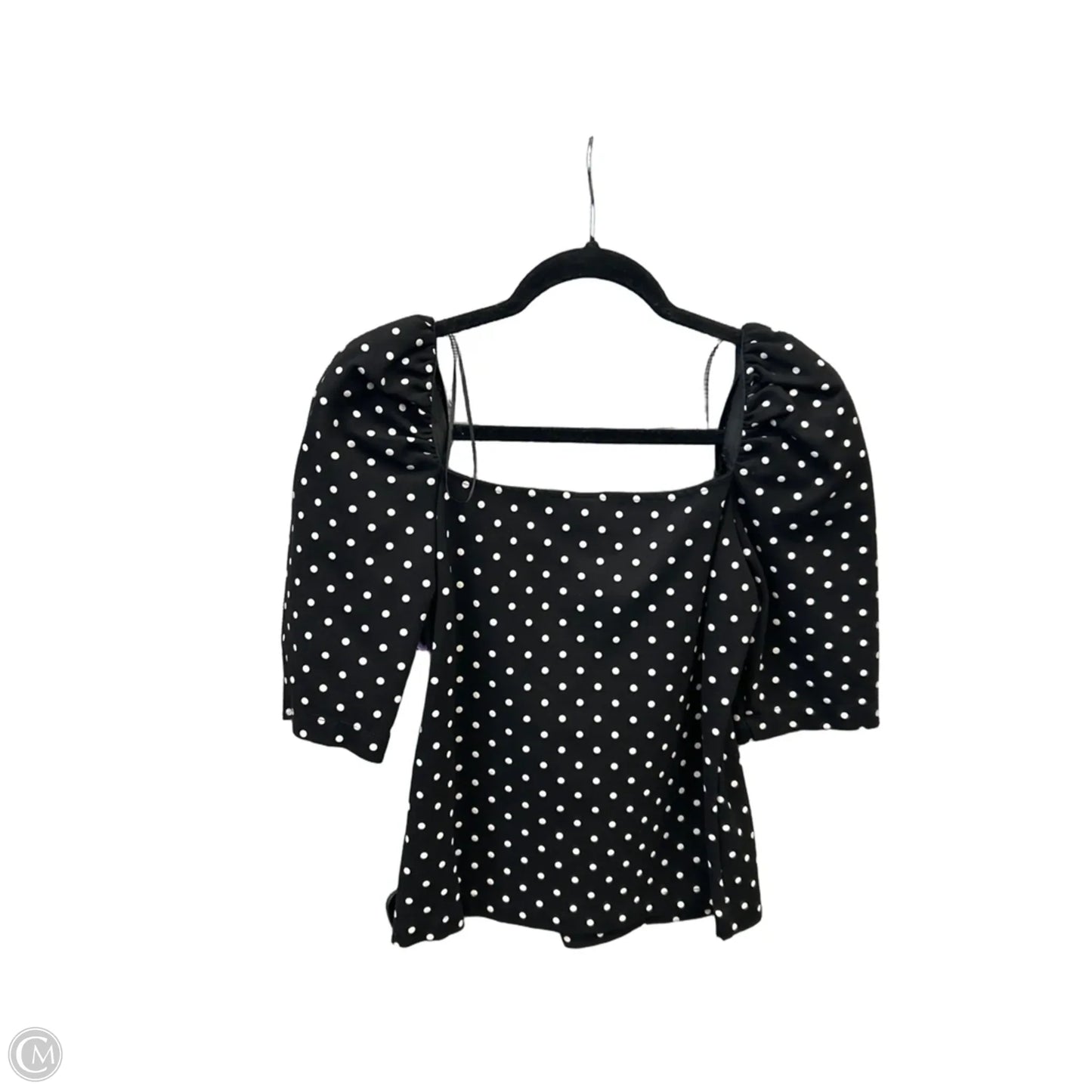Top Short Sleeve By H&m In Polkadot Pattern, Size: M