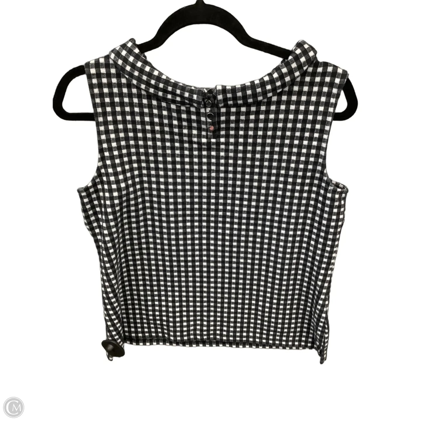 Top Sleeveless By Talbots In Plaid Pattern, Size: M