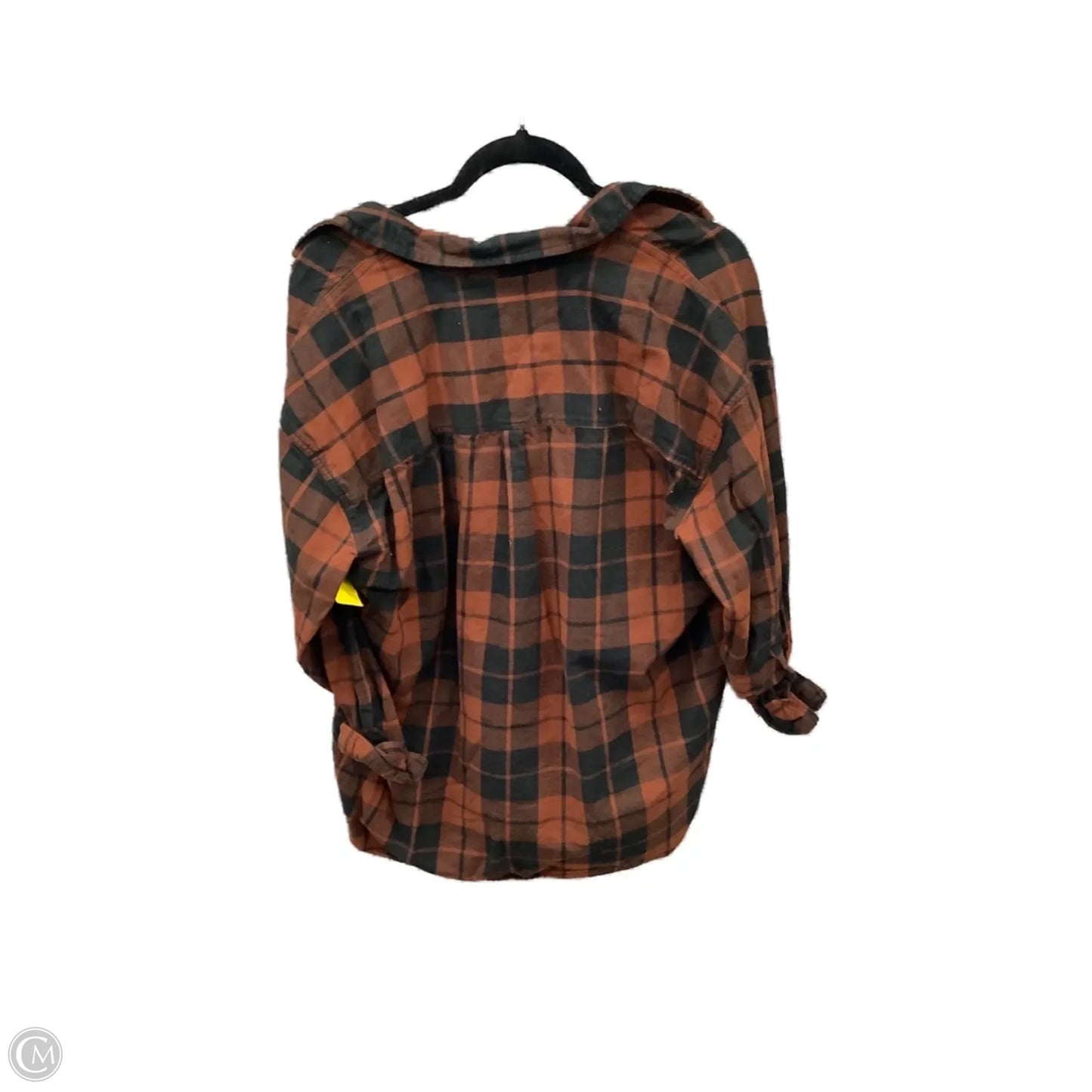 Jacket Shirt By Universal Thread In Brown, Size: L