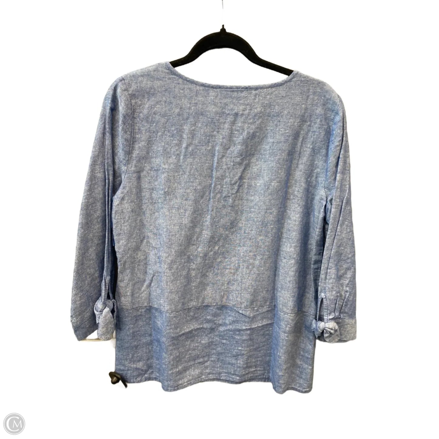 Top Long Sleeve By Liz Claiborne In Blue, Size: S