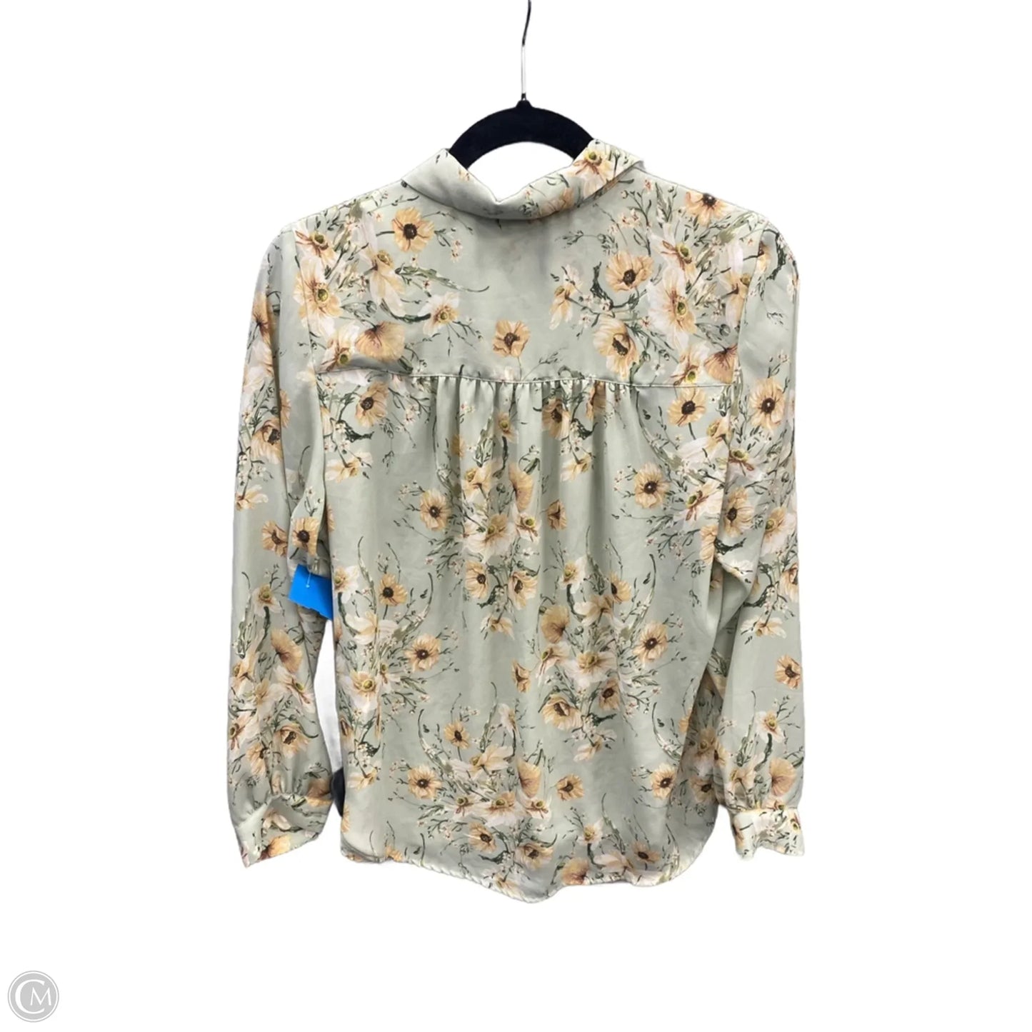 Top Long Sleeve By H&m In Green, Size: S