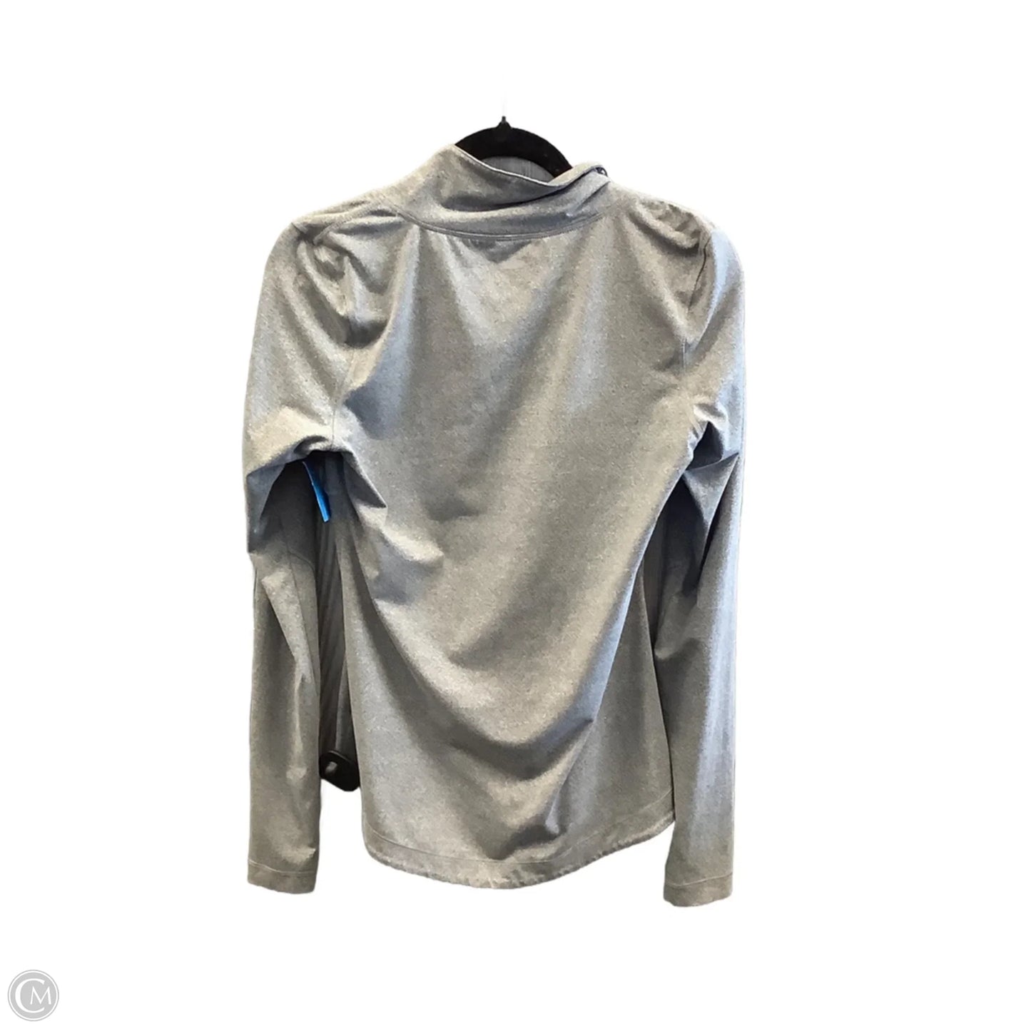 Athletic Top Long Sleeve Collar By Clothes Mentor In Grey, Size: S