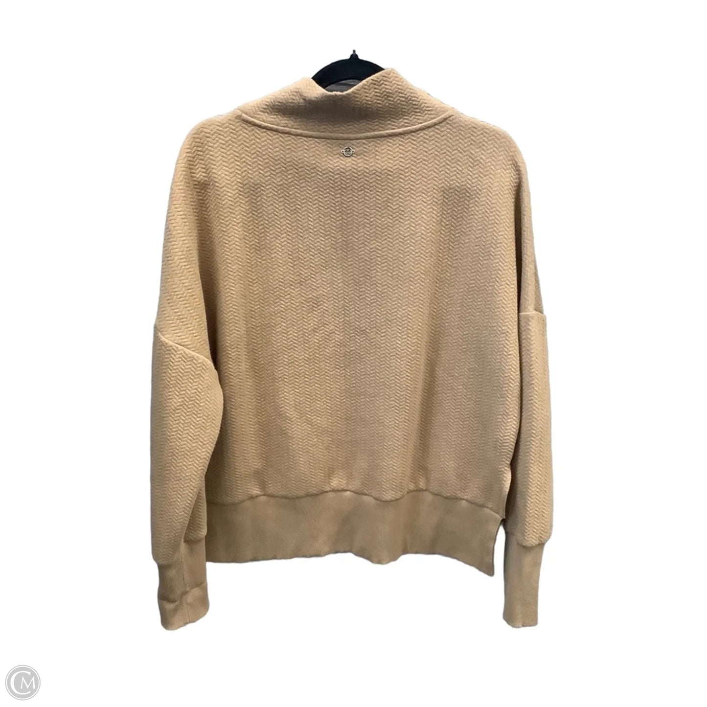 Athletic Top Long Sleeve Collar By Calia In Brown, Size: S