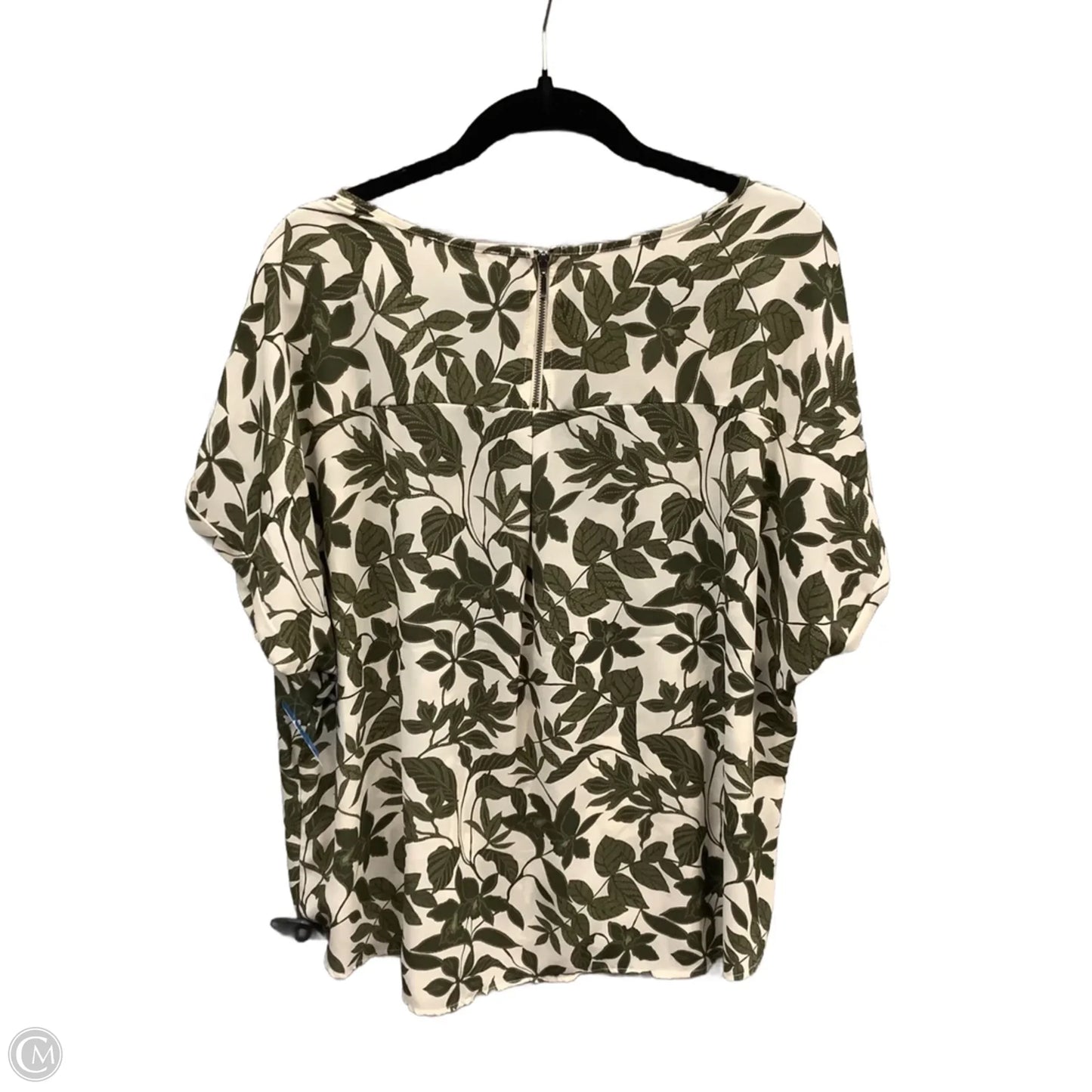 Top Short Sleeve By Maurices In Floral Print, Size: Xxl