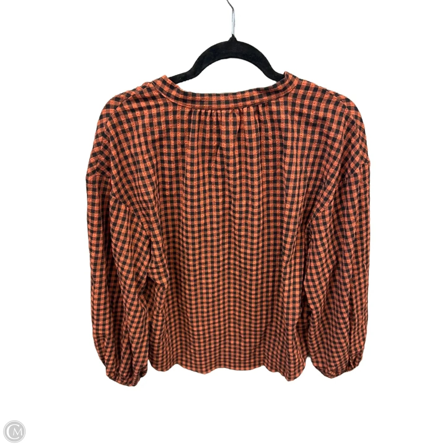Top Long Sleeve By A New Day In Plaid Pattern, Size: L