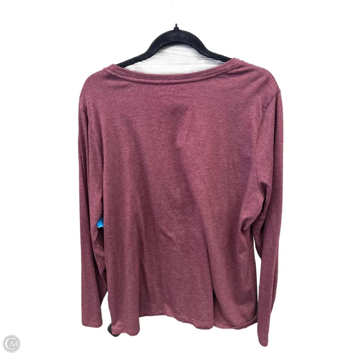 Top Long Sleeve By Sonoma In Maroon, Size: Xxl
