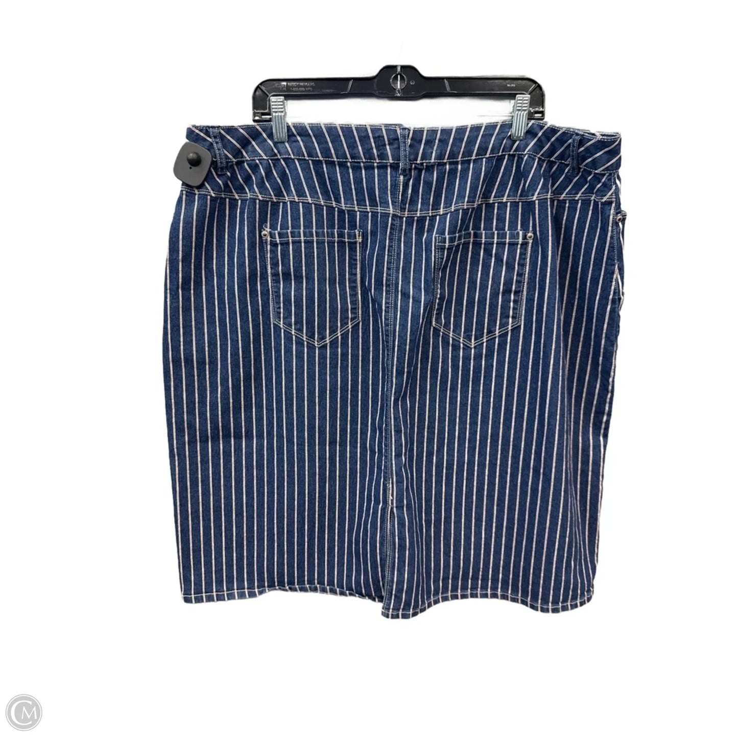 Skirt Midi By Clothes Mentor In Blue Denim, Size: 22