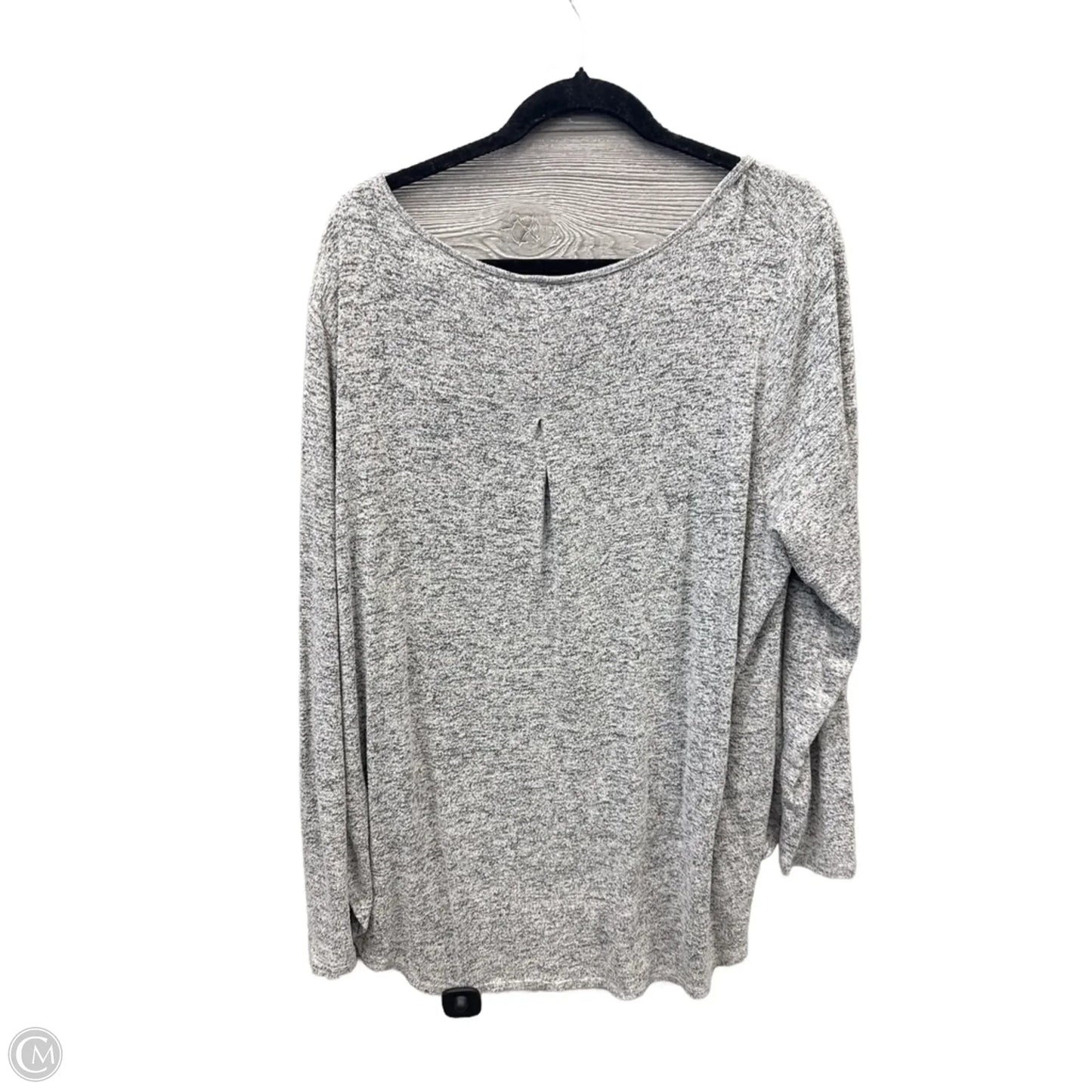 Top Long Sleeve By Ava & Viv In Grey, Size: 2x
