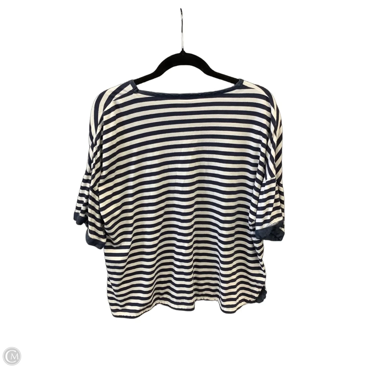 Top Short Sleeve By Chicos In Striped Pattern, Size: Xl