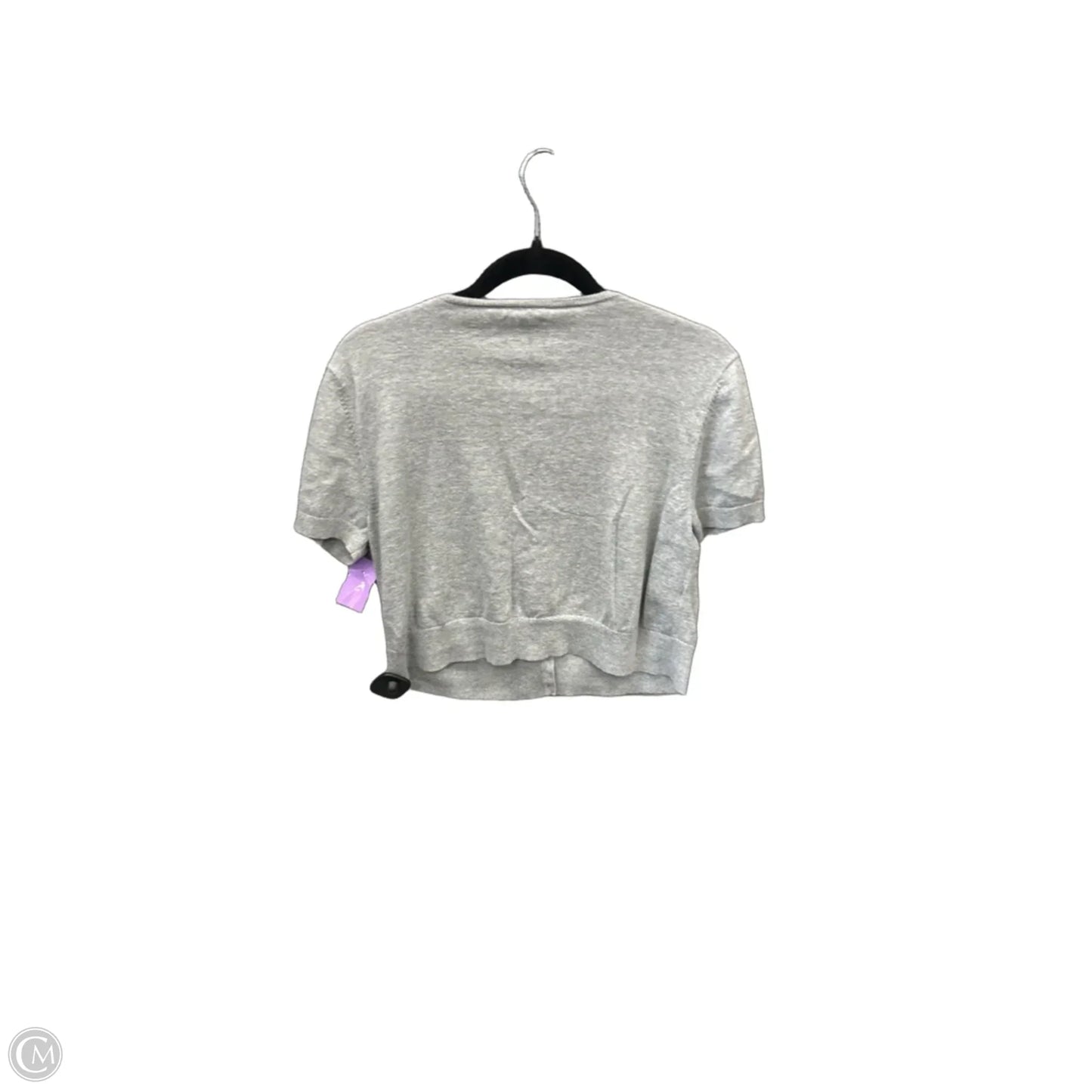 Top Short Sleeve By Loft In Grey, Size: L