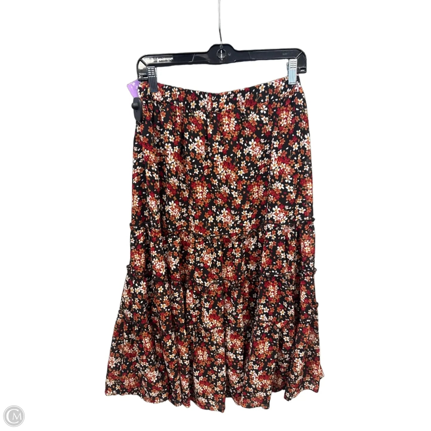 Skirt Midi By Allegra K In Floral Print, Size: 8