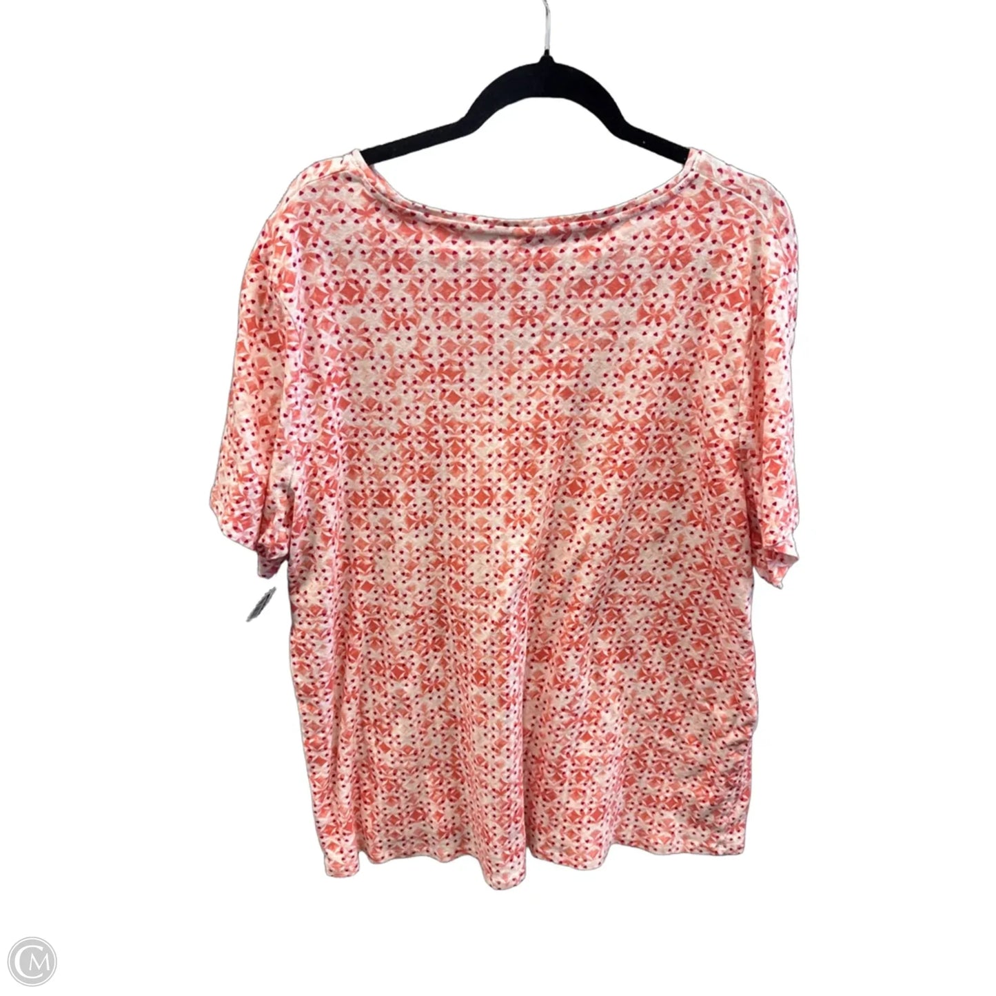 Top Short Sleeve By Croft And Barrow In Peach, Size: 3x