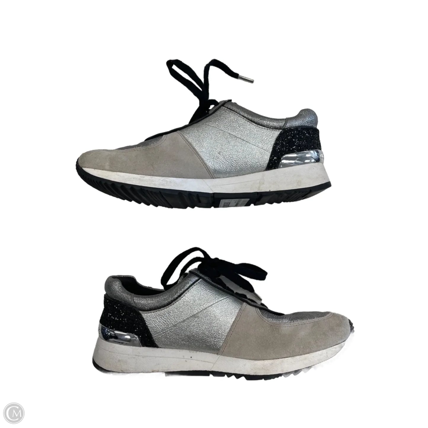 Shoes Designer By Michael Kors In Silver, Size: 10