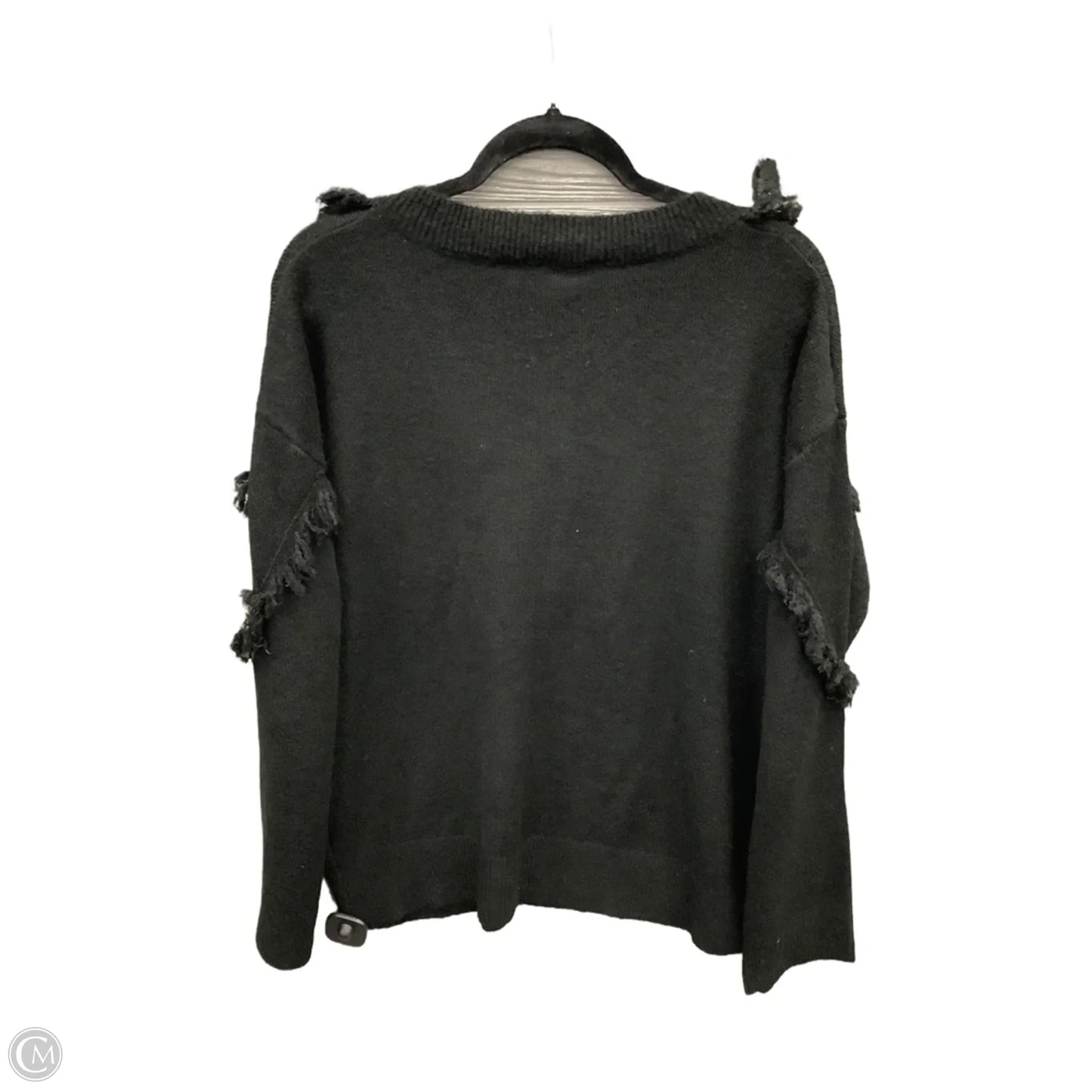 Top Long Sleeve By Hem & Thread In Black, Size: M