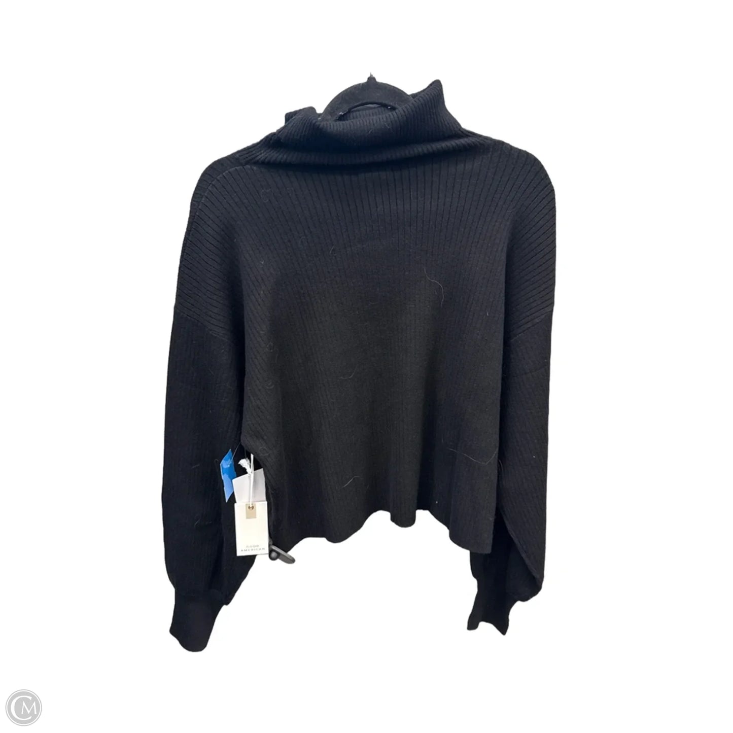 Sweatshirt Collar By Good American In Black, Size: M