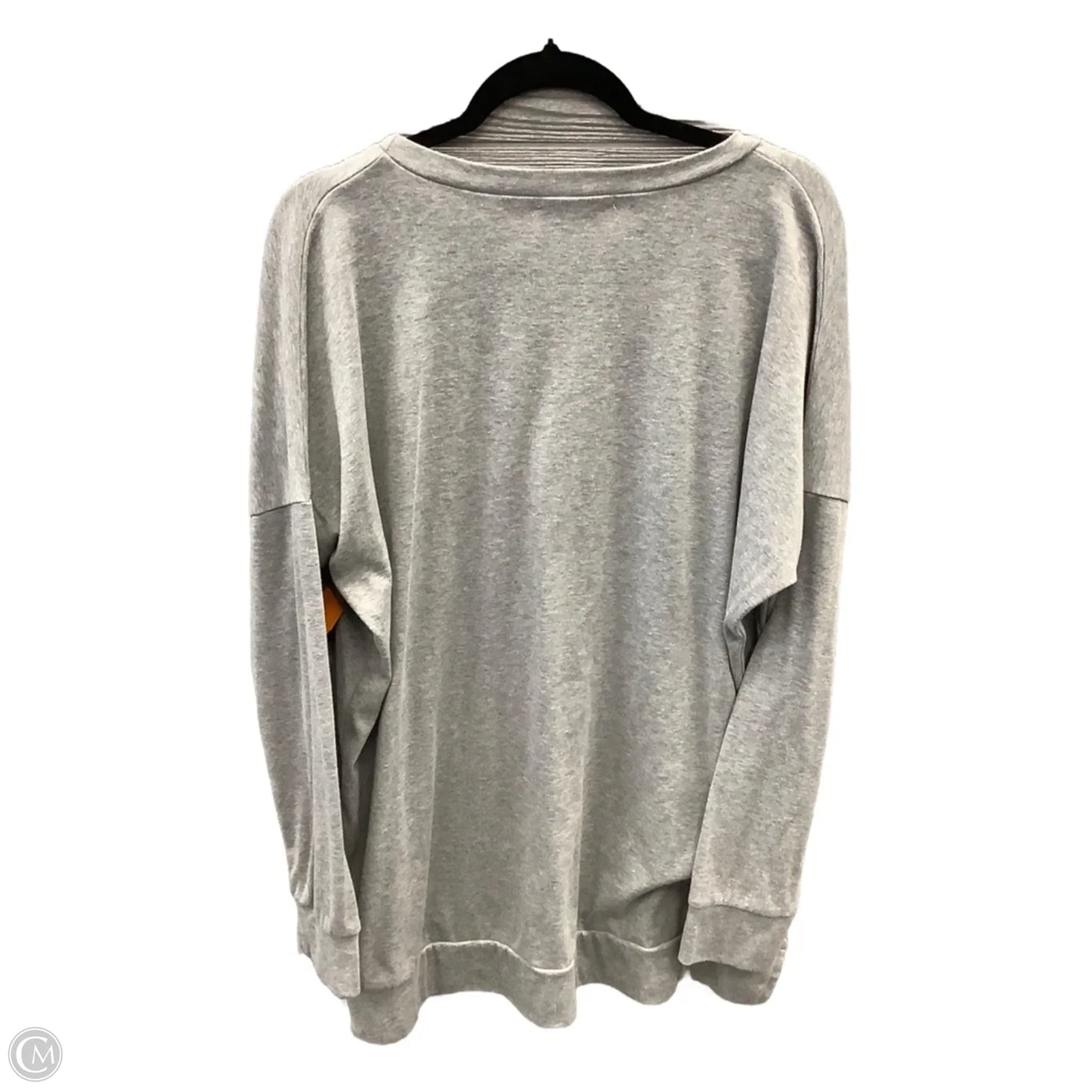 Top Long Sleeve By Clothes Mentor In Grey, Size: Xxl