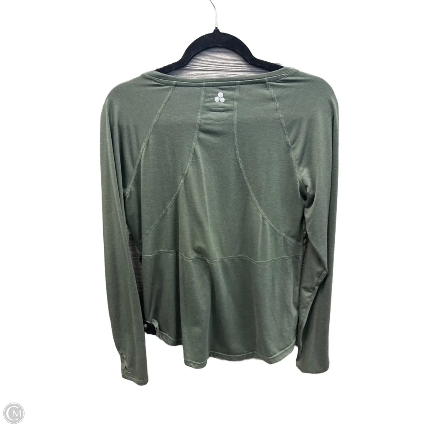 Athletic Top Long Sleeve Crewneck By Tek Gear In Green, Size: M